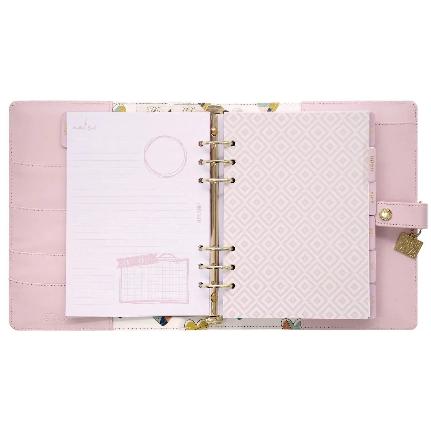 A5 Planner, 10.24 x 9.25, Pink Cover, 12-Month PUKKA PAD® Flipcost