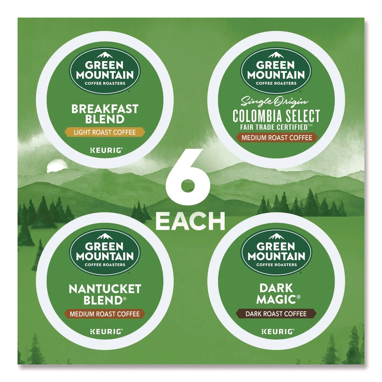 Regular Variety Pack Coffee K-Cups, Assorted Flavors, 96/Carton Green Mountain Coffee® Flipcost