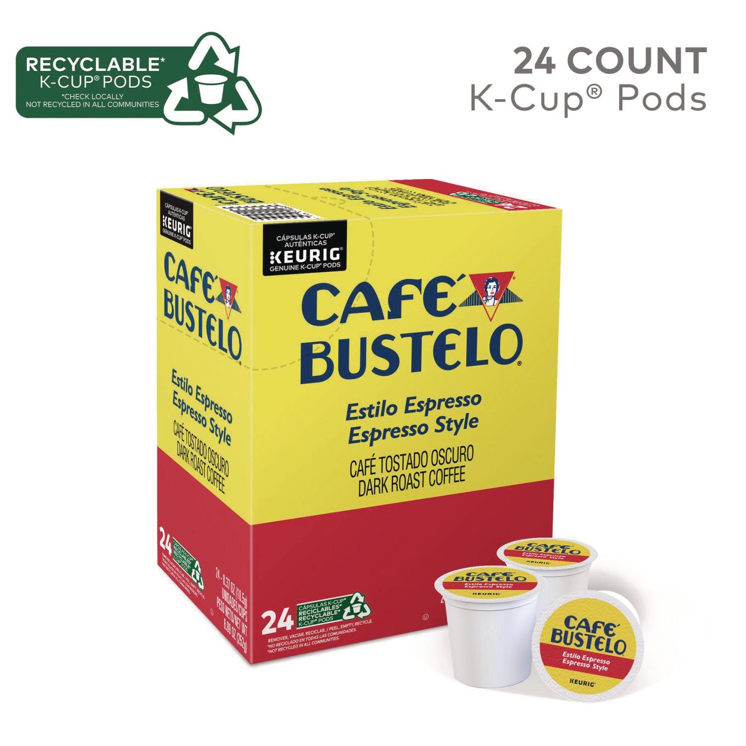 Café Bustelo Espresso Style K-Cups, 96/carton