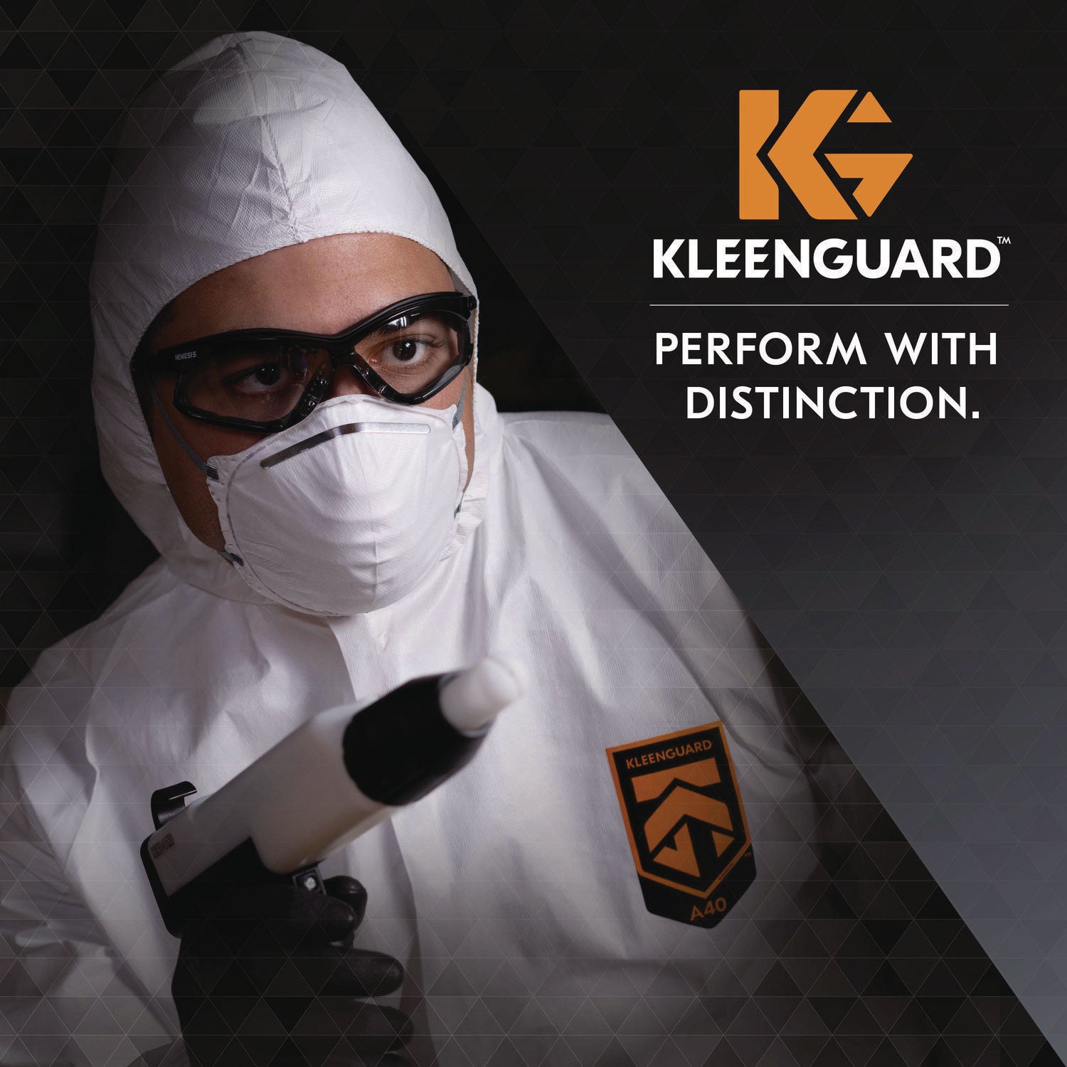 KleenGuard™ V30 Nemesi Foam Safety Glasses, Black Nylon Frame, Clear Polycarbonate Lens, 12/Carton