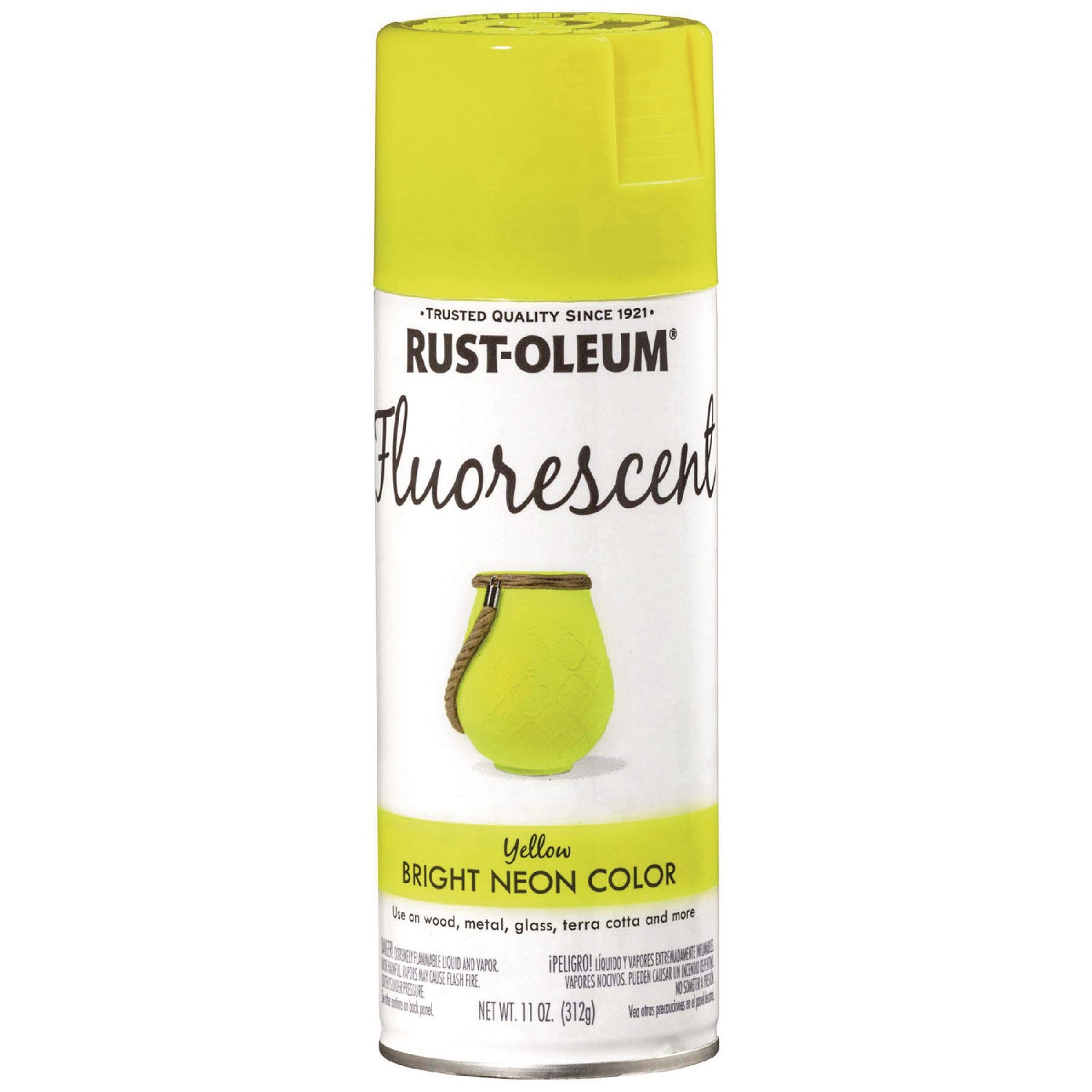 Rust-Oleum® Specialty Fluorescent Spray Paint, Flat Fluorescent Yellow, 11 oz Aerosol Can