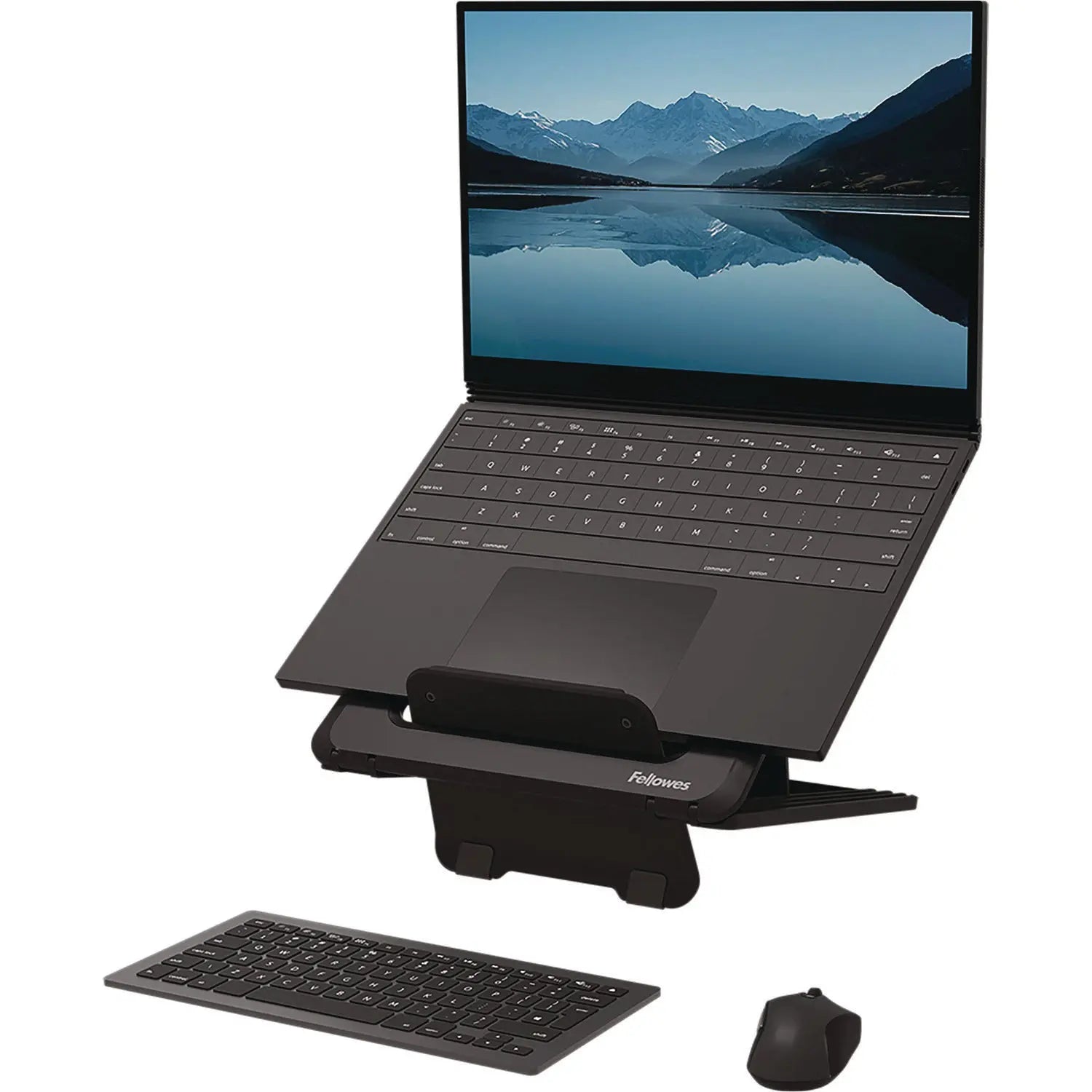 Breyta Laptop Stand, 9.25" x 10.55" x 0.55" to 8", Black, Supports Up to 8.8 lbs Fellowes® Flipcost