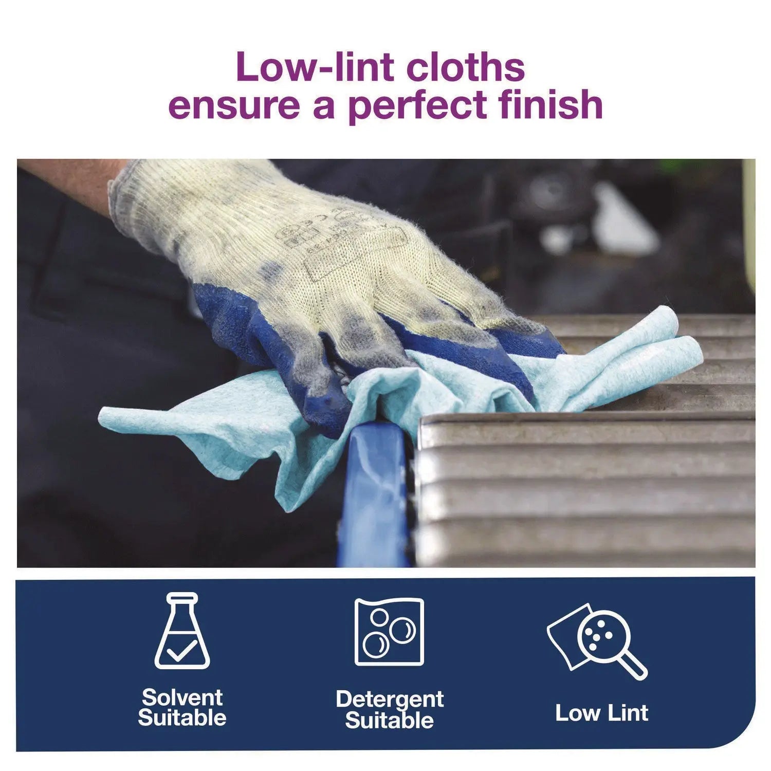 Low-Lint Cleaning Cloths, 1-Ply, 15 x 15, Blue, 240 Sheets, 4 Boxes/Carton Tork® Flipcost