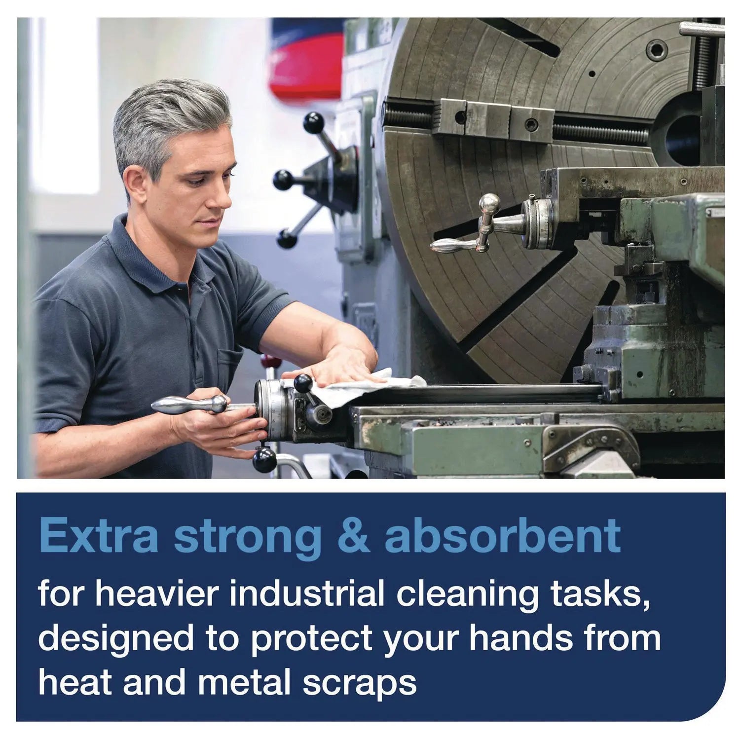 Industrial Heavy-Duty Cleaning Cloth, 1-Ply, 13.97 x, 4.25, Unscented, White, 60 Cloths, 4/Carton Tork® Flipcost