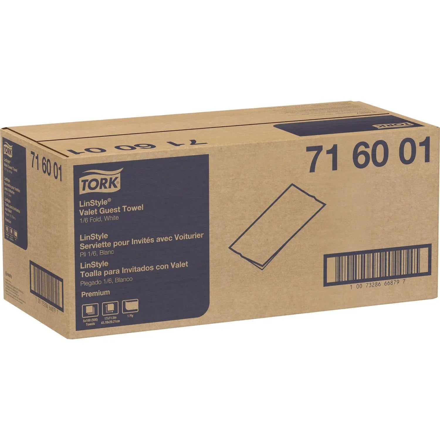 LinStyle Valet Guest Towel, 1-Ply, 11.5 x 17, White, 100/Pack, 5 Packs/Carton Tork® Flipcost