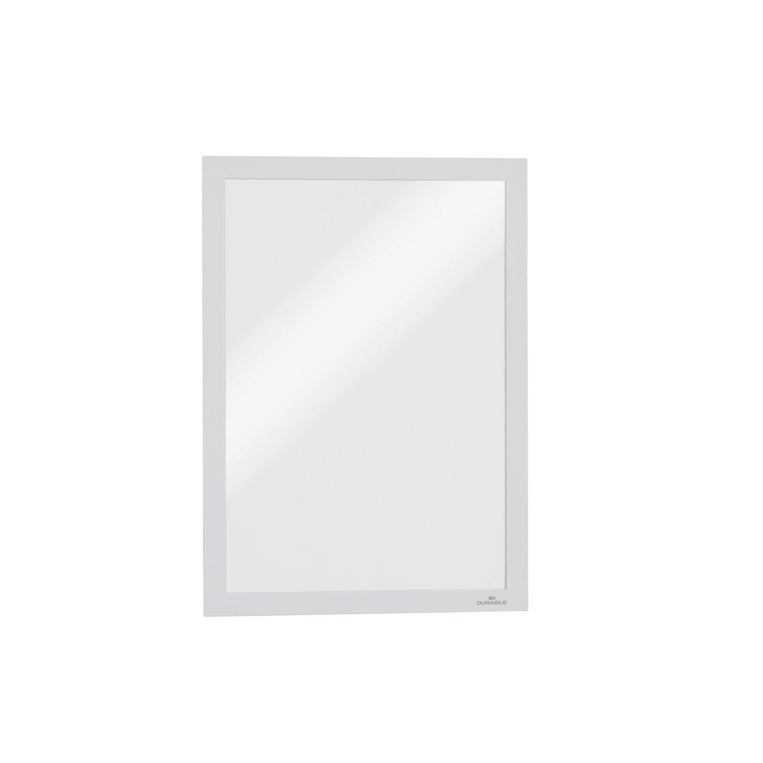 Durable® Infoframe DURAFRAME Self Adhesive Double Sided Sign Holder, 9.5 x 12, White Frame, 2/Pack