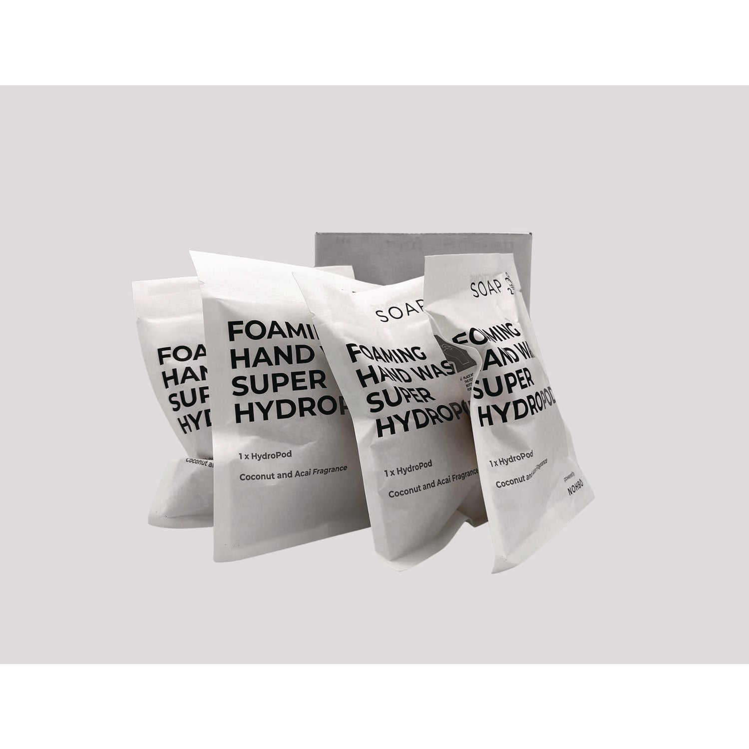 SOAP2O Foaming Super HydroPods, Coconut Acai, 1 gal Refill, 4 Pods/Box, 10 Boxes/Carton