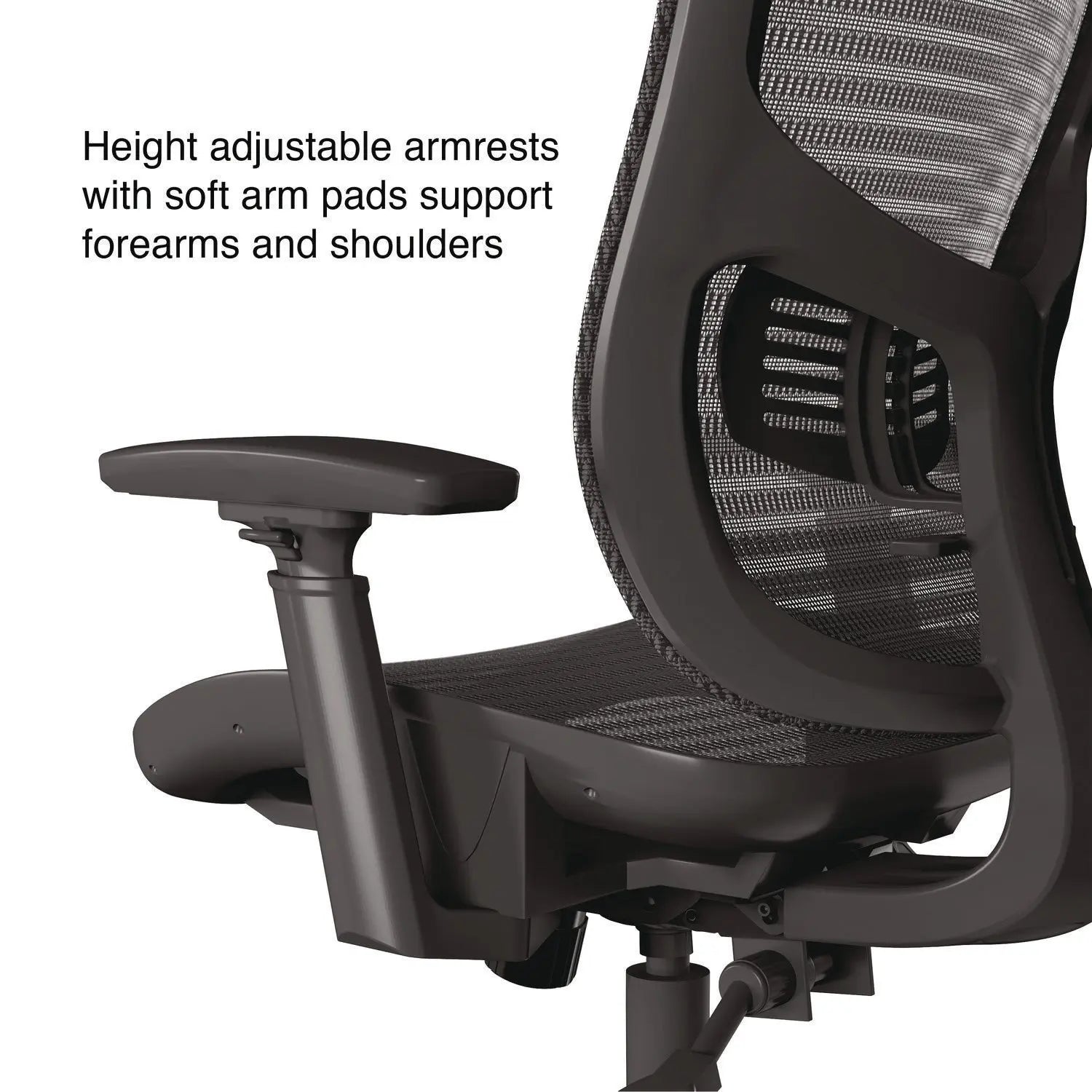 Hollins Ergonomic Mesh Swivel Task Chair, Supports Up to 275 lb, 18.57 to 22.54 Seat Height, Black Seat/Back, Black Base Alera® Flipcost
