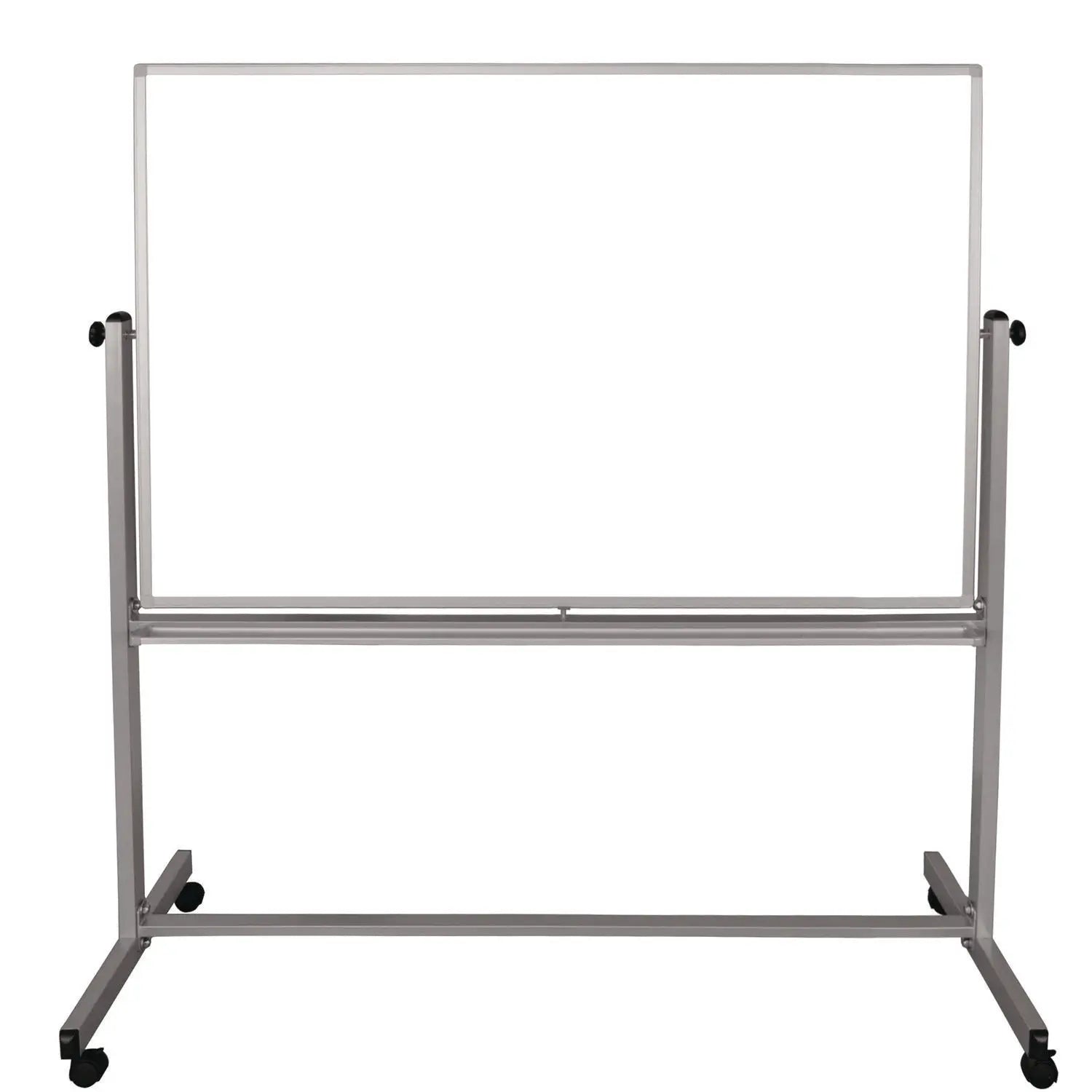 Luxor Mobile Magnetic Whiteboard, 60" x 40", White Surface, Silver Aluminum Frame Luxor Flipcost