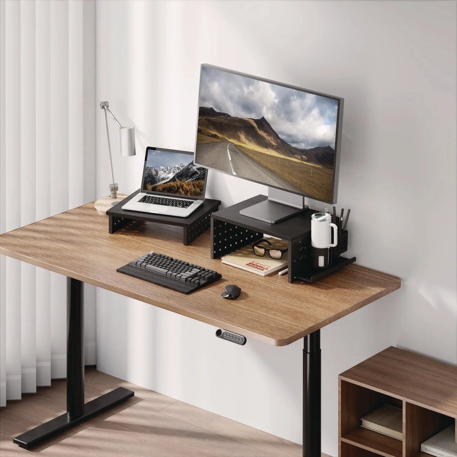 Kantek Pegboard Riser For 32" Monitors 15.9 x 11.8 x 7.3 Black Supports 20 lbs Kantek Flipcost