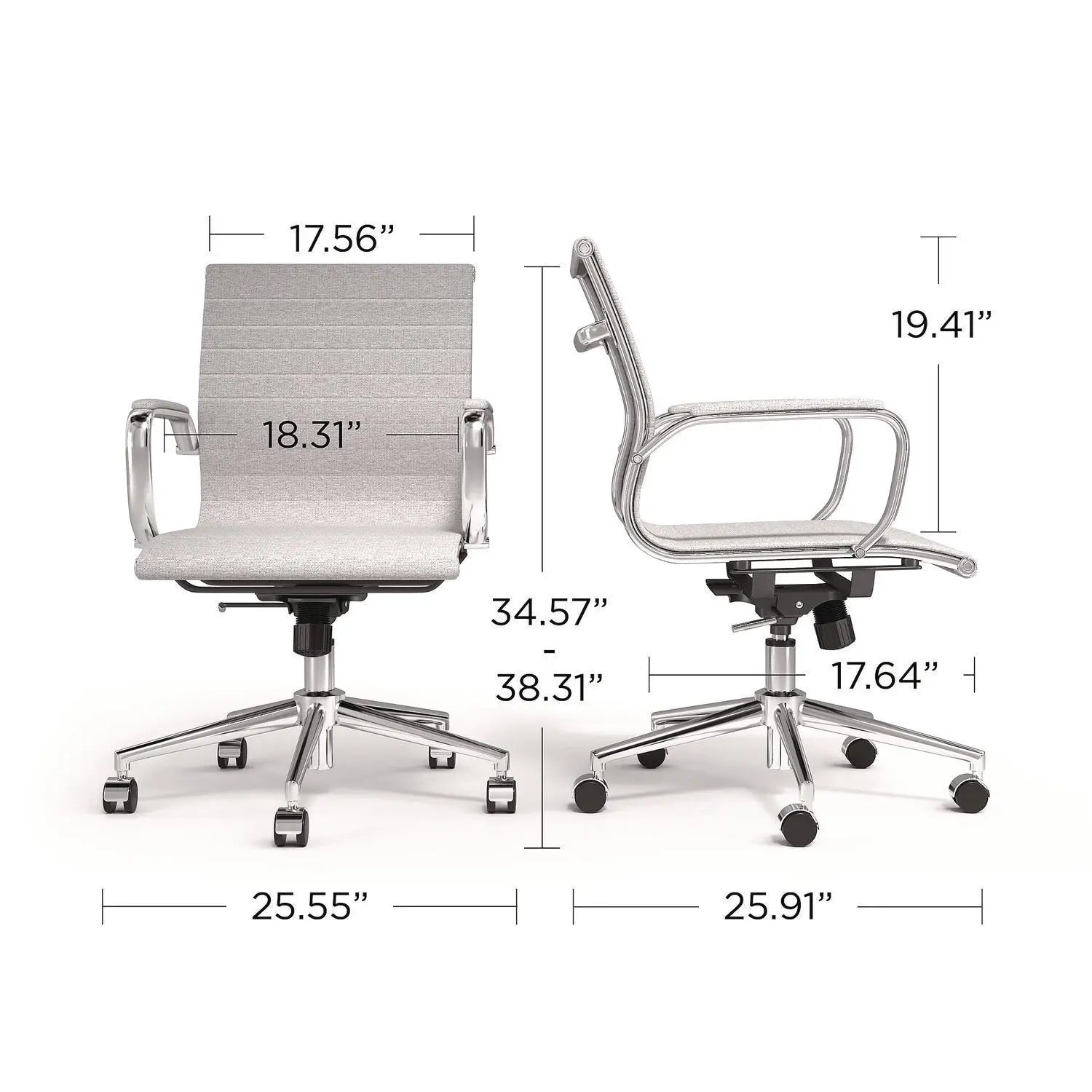 Siskin Fabric Managers Chair, Supports Up to 275 lb, 16.93 to 20.67 Seat Height, Gray Seat, Gray Back, Chrome Base Alera® Flipcost