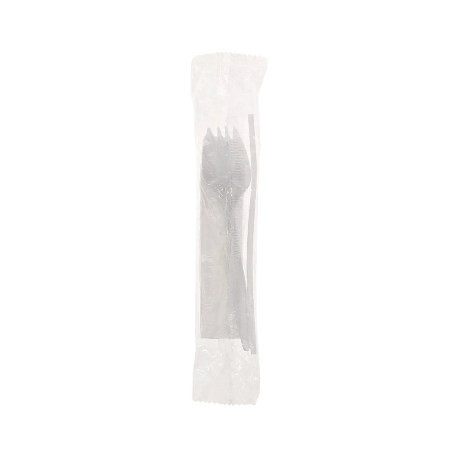 Fieldware Cutlery Kit, 5.5" Spork, 10 x 8 Napkin, Standard Straw, Mediumweight, White, 1,000/Carton Pactiv Evergreen Flipcost