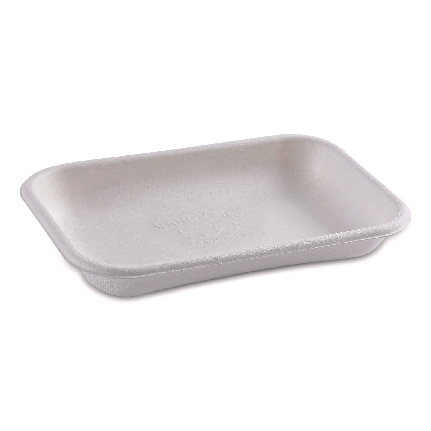 Eco-Products® WorldView Vanguard Rectangular Container, 12 oz, 7 x 4.75 x 1, Sugarcane Fiber, White, 400/Carton