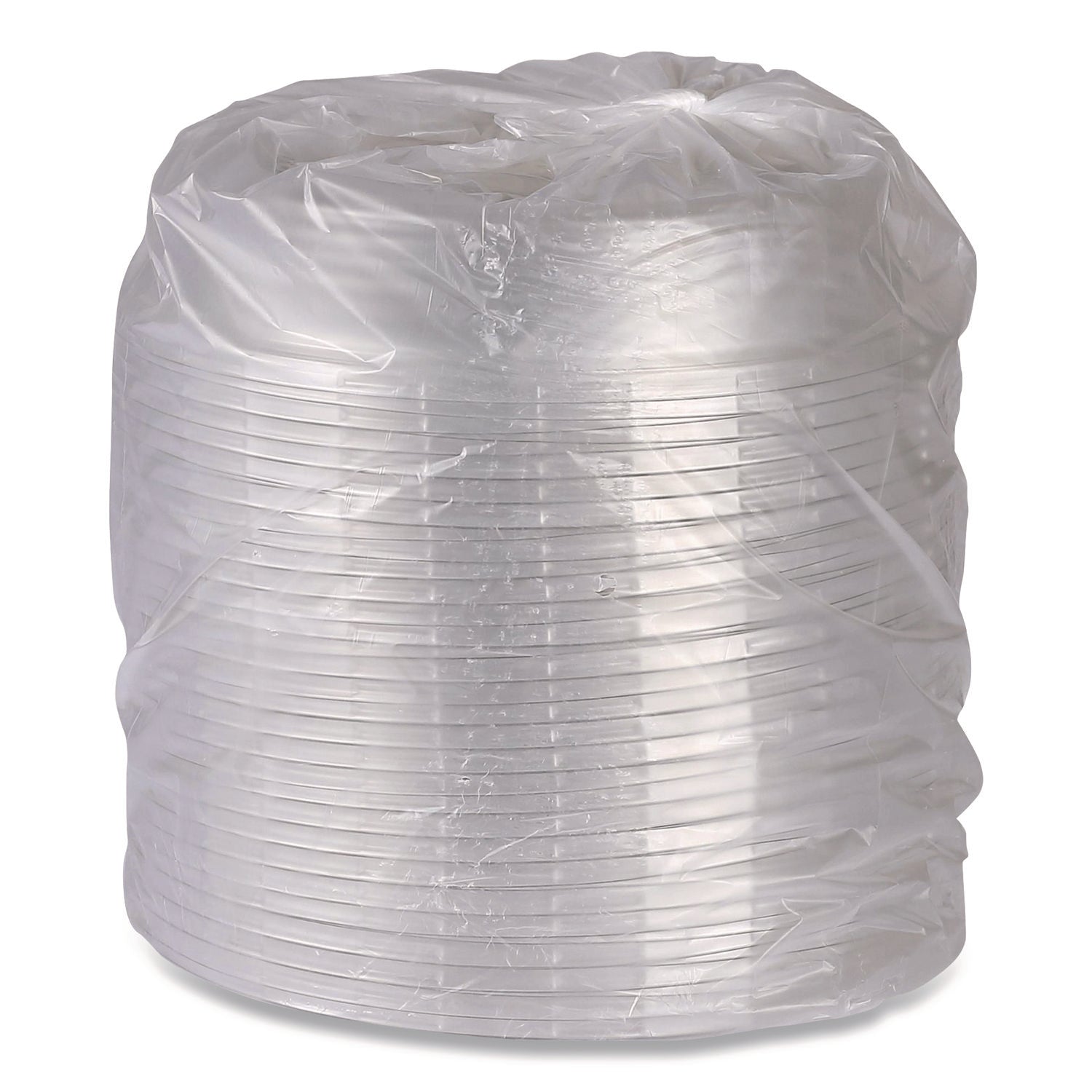 Eco-Products® 100% Recycled Content Round Plate Lids, Plastic, 9" dia x 1.5" h, Clear, 300/Carton