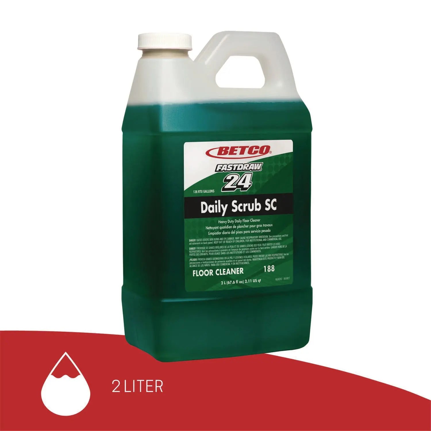 Daily Scrub SC Floor Cleaner, Characteristic Scent, 2 L Bottle, 4/Carton Betco® Flipcost