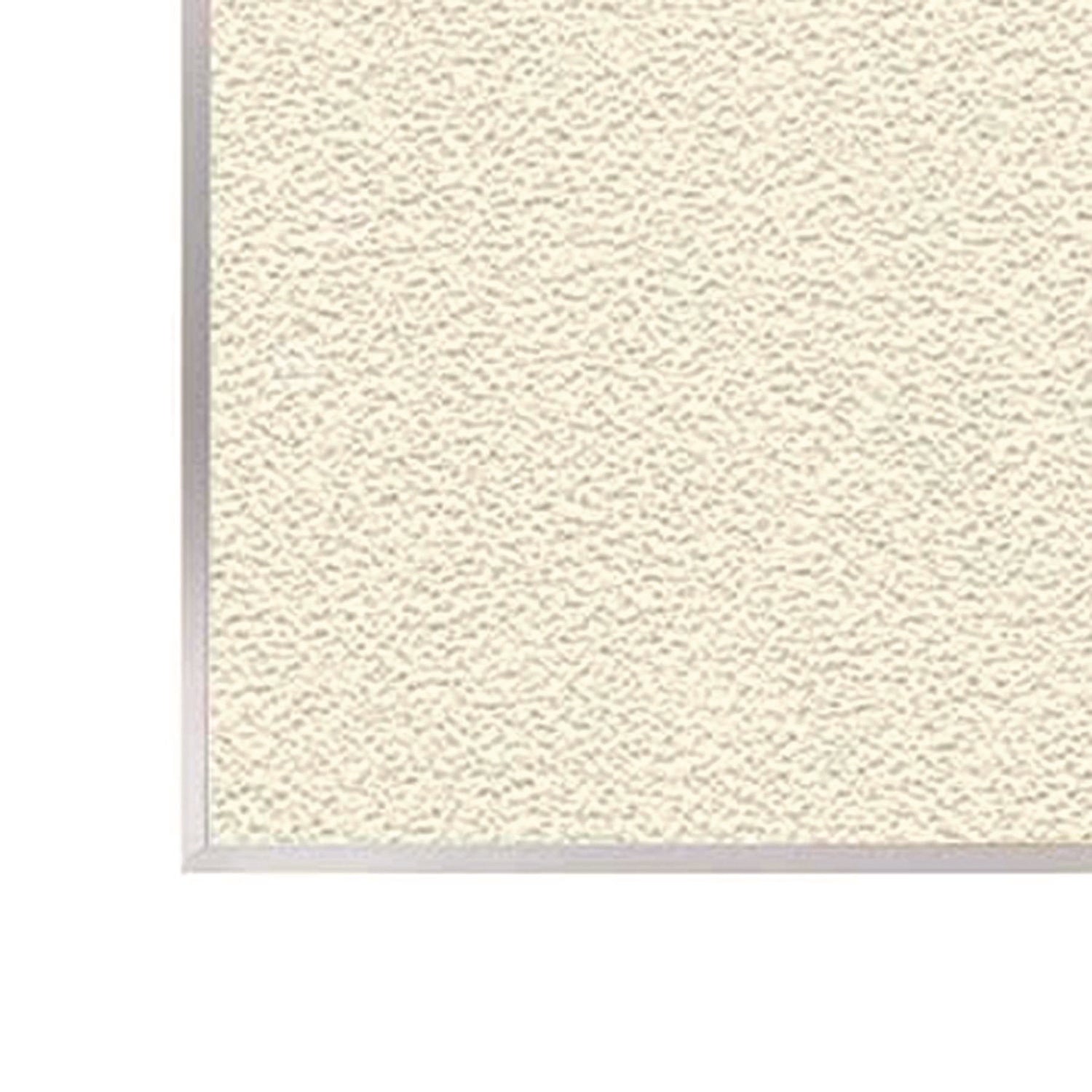 Ghent Vinyl Bulletin Board with Aluminum Frame, 87.91" x 48.5", Ivory Surface, Satin Aluminum Frame