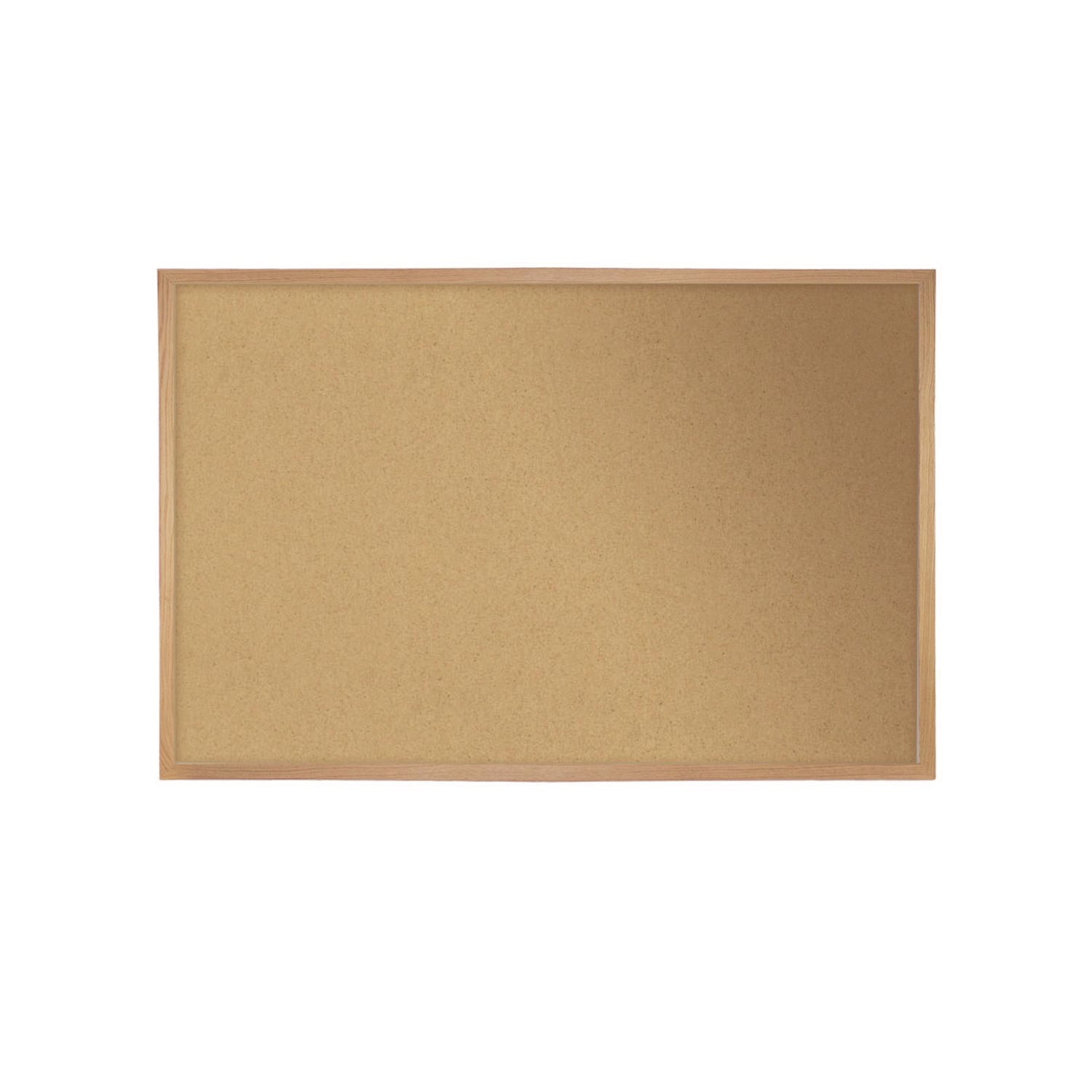 Ghent Natural Cork Bulletin Board with Wood Frame, 87.94" x 48.5", Tan Surface, Natural Oak Frame