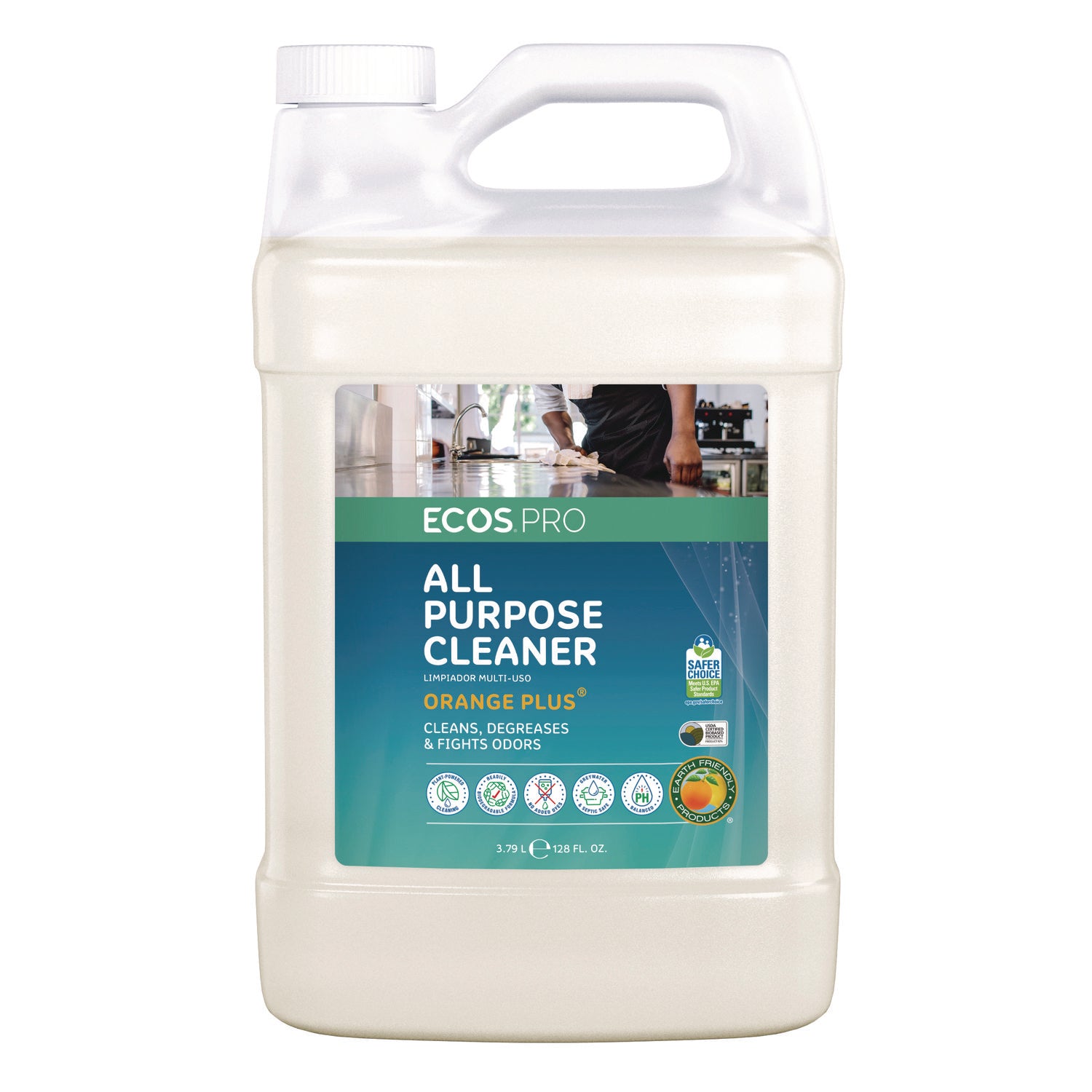 ECOS® PRO Orange Plus All-Purpose Cleaner and Degreaser, Citrus Scent, 1 gal Bottle, 4/Carton