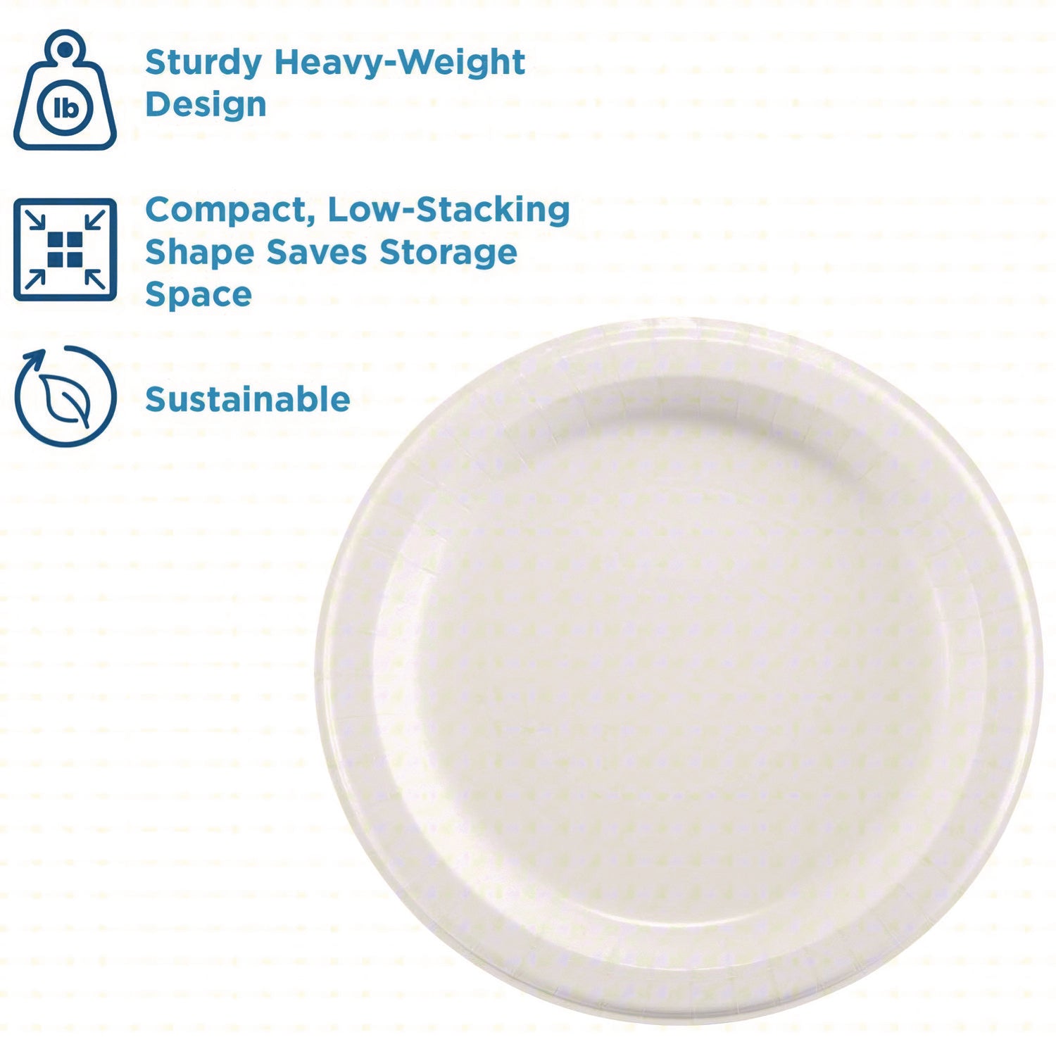 Dixie® Ultra® Heavy-Weight Paper Plates, 10" dia, White, 125/Pack, 4 Packs/Carton