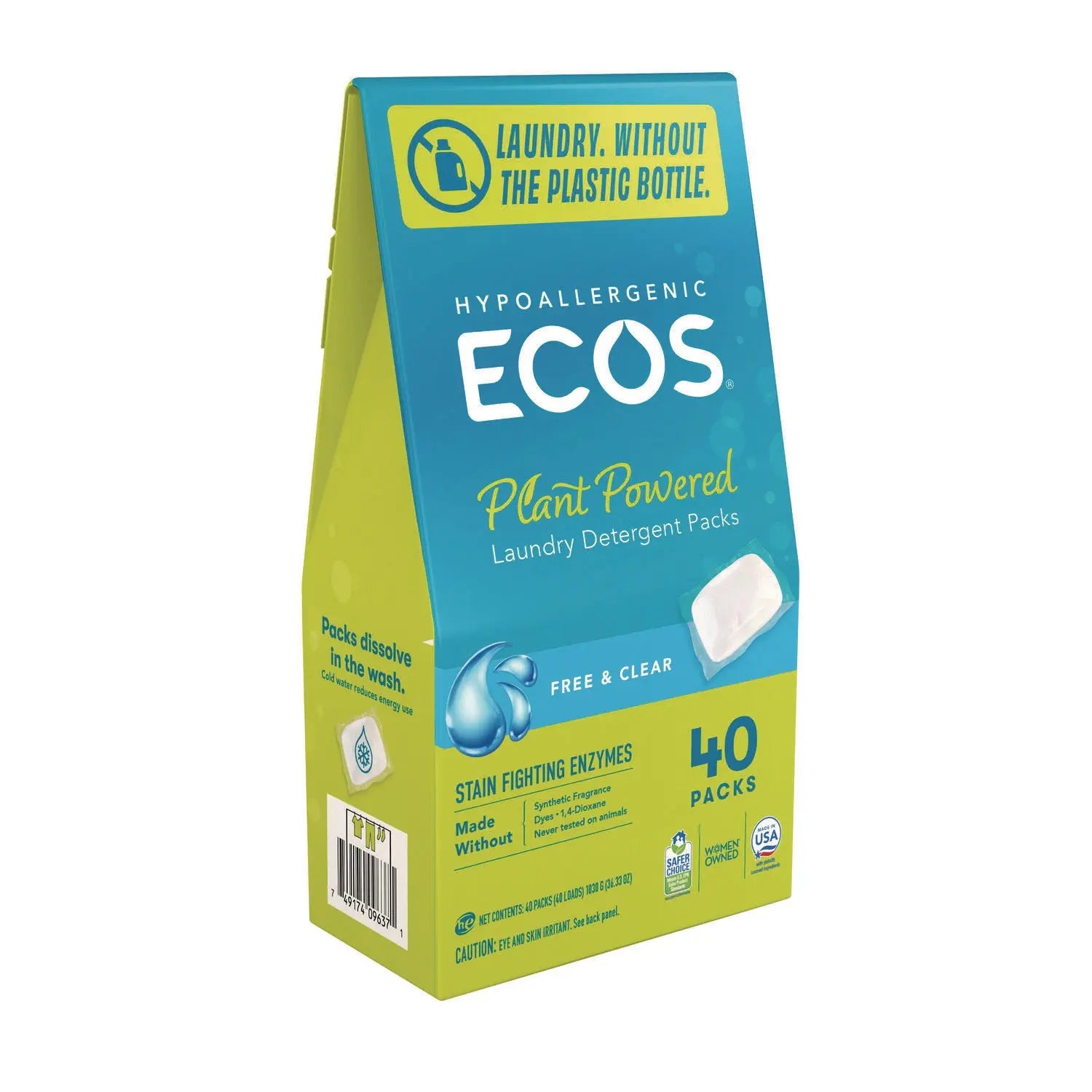 ECOS® PRO Laundry Detergent Packs, Free and Clear, 40/Pack ECOS® PRO Flipcost