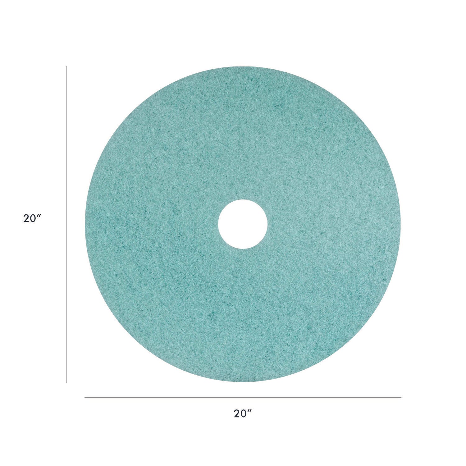 Americo® Luster Lite Burnishing Pads, 20" Diameter, Sky Blue, 5/Carton