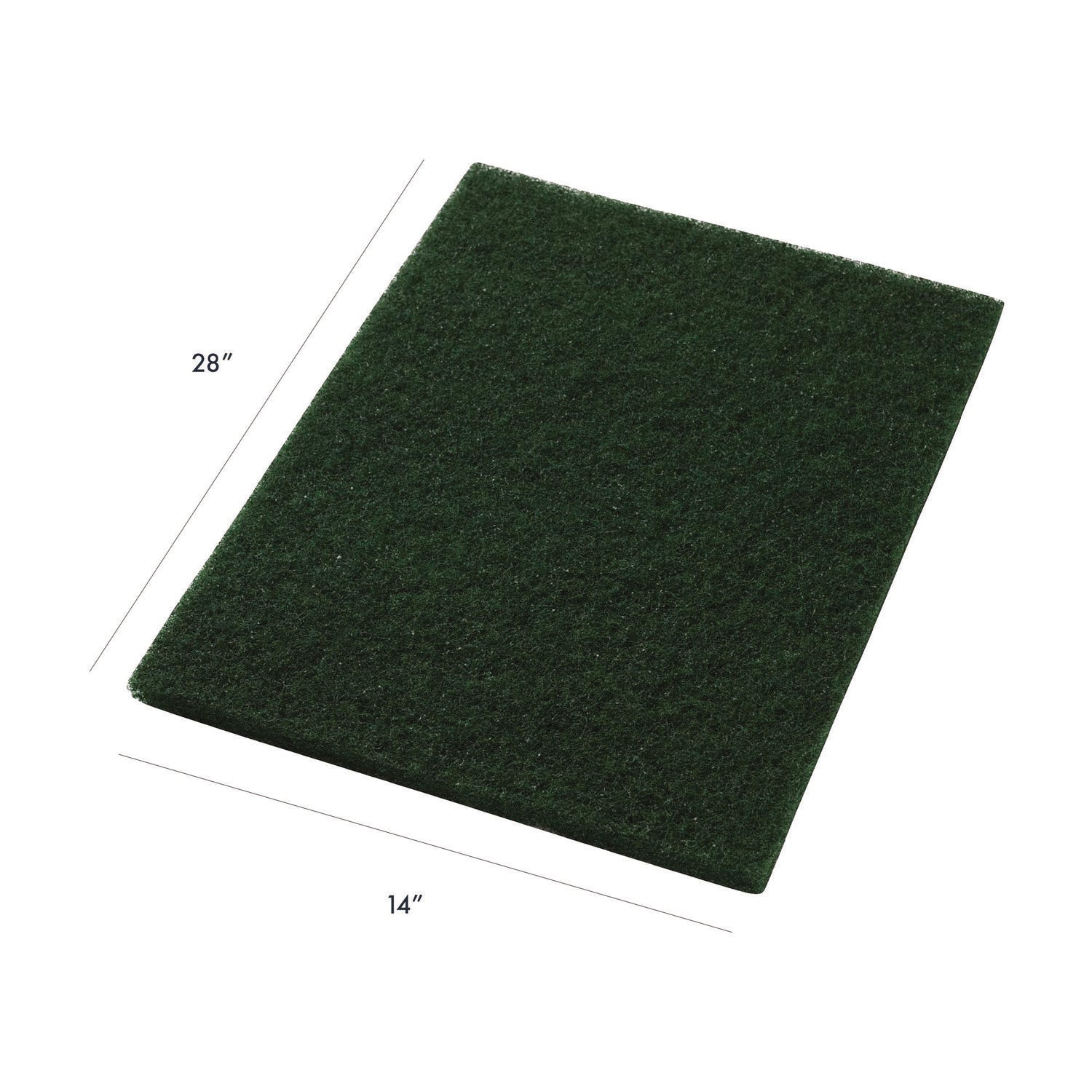 Americo® Scrubbing Pads, 14 x 28, Green, 5/Carton