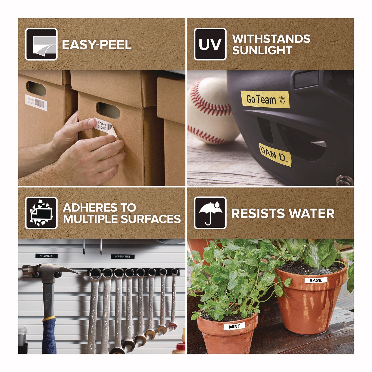 DYMO® D1 Standard Labels, 0.50" x 23 ft, Black Print on Clear Tape