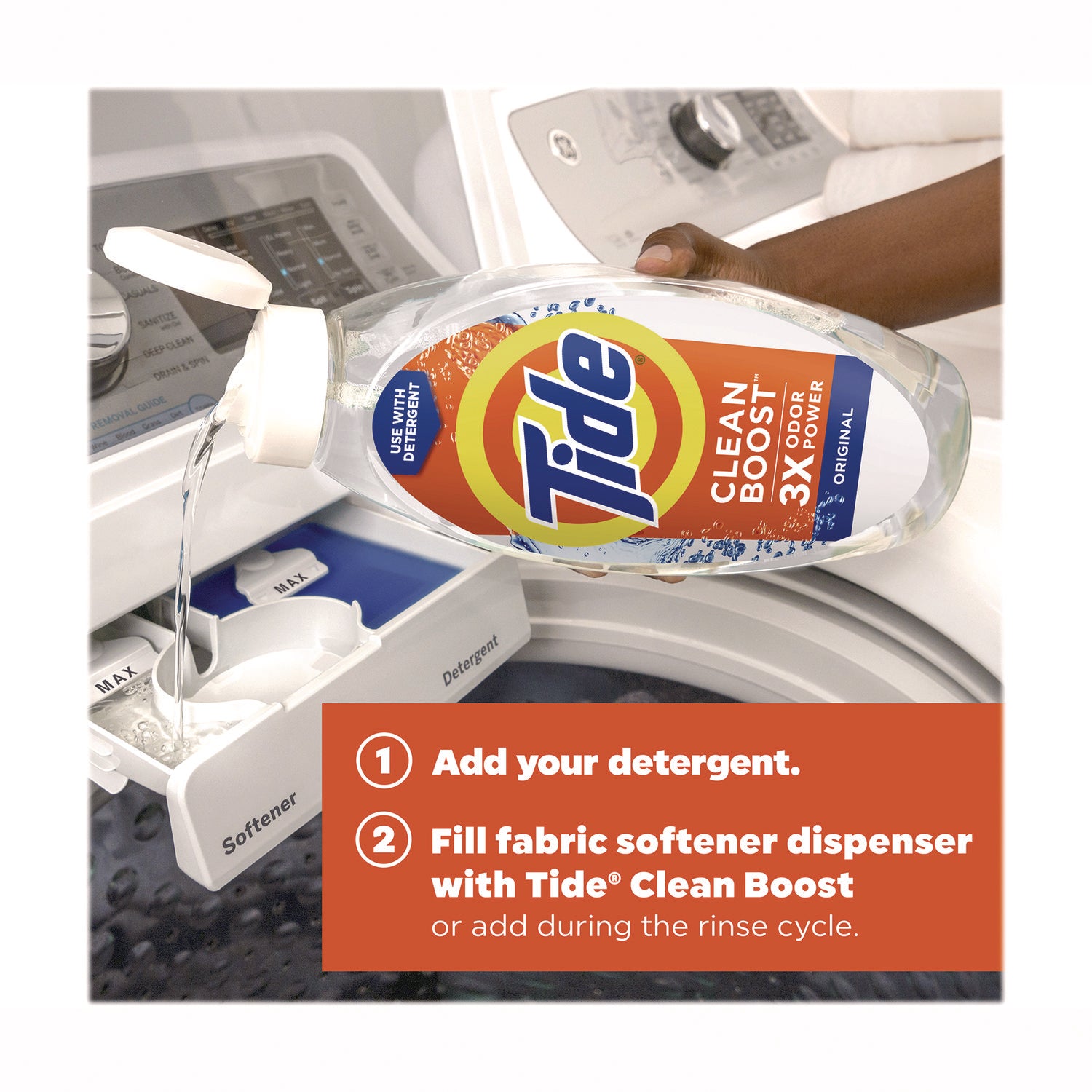 Tide® Clean Boost InWash Scent Booster, Tide Original Scent, 48 oz