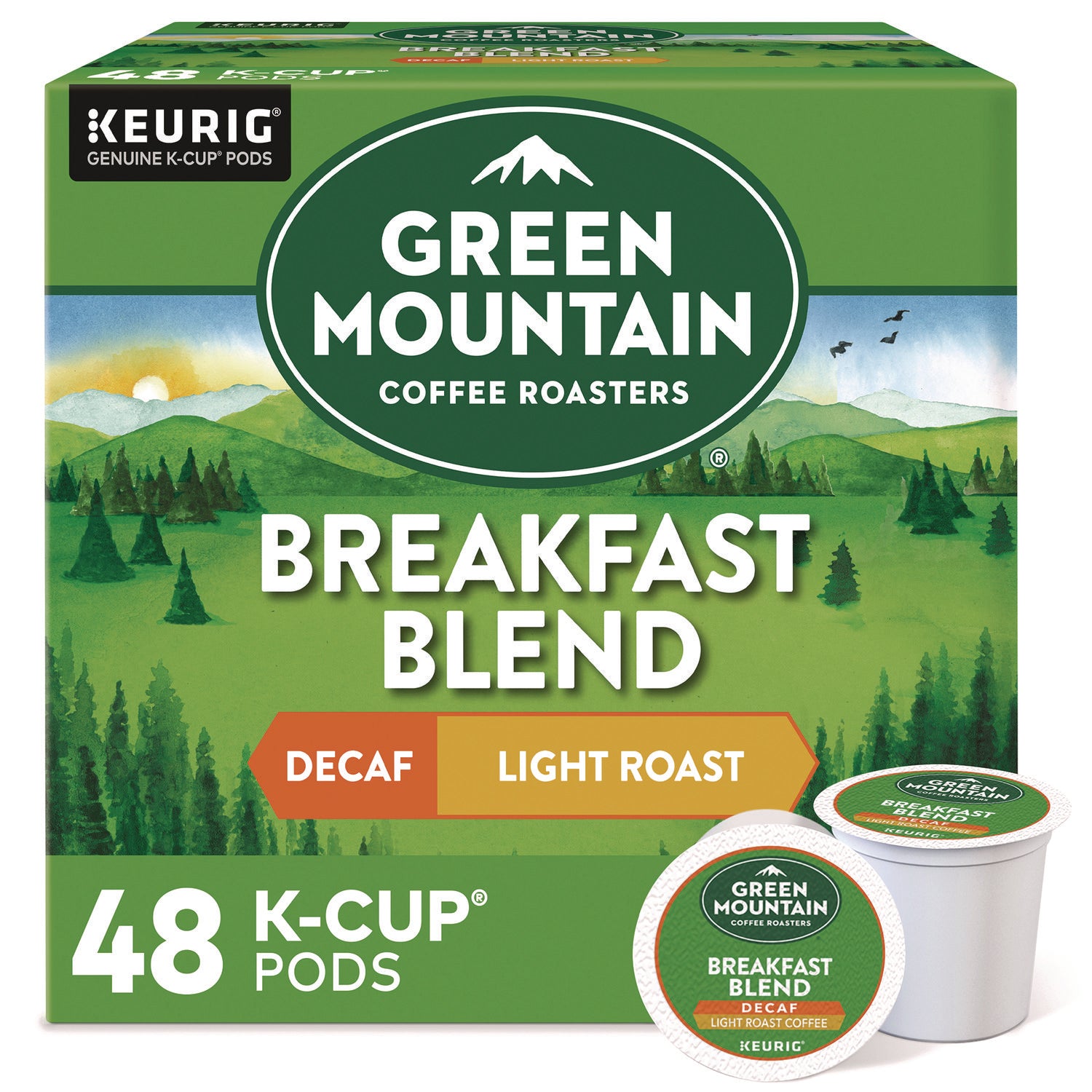 Green Mountain Coffee® Breakfast Blend Decaf Coffee K-Cups, 48/Box