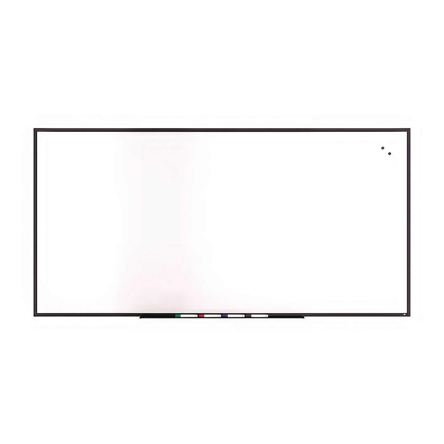 TRU RED™ Magnetic Steel Dry Erase Board, 48" x 96", White Surface, Black Aluminum Frame