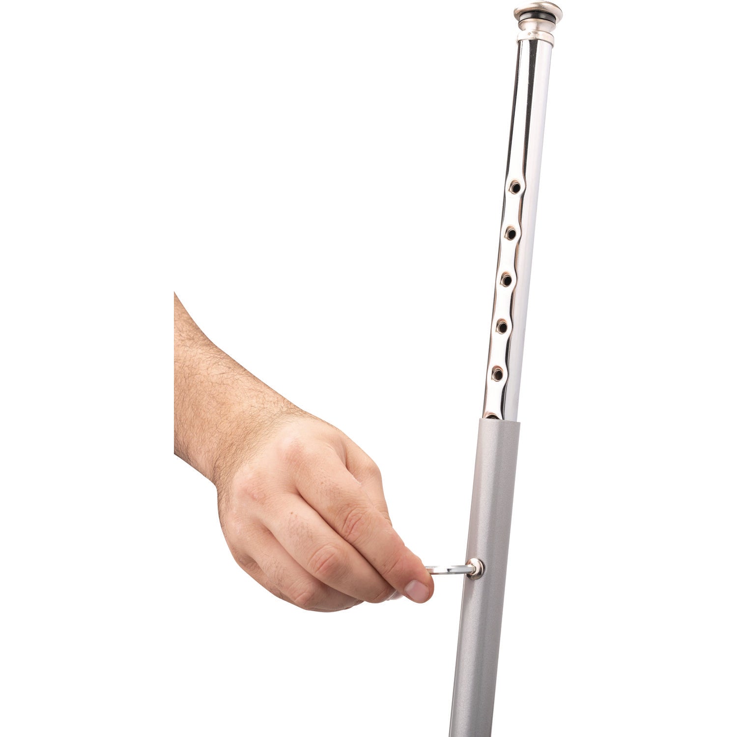 NPS® 6400 Series Height Adjustable HD Vinyl Padded Steel Stool, Backless, Supports 500 lb, 18.5"-26.5" Seat Height, Gray Seat/Base