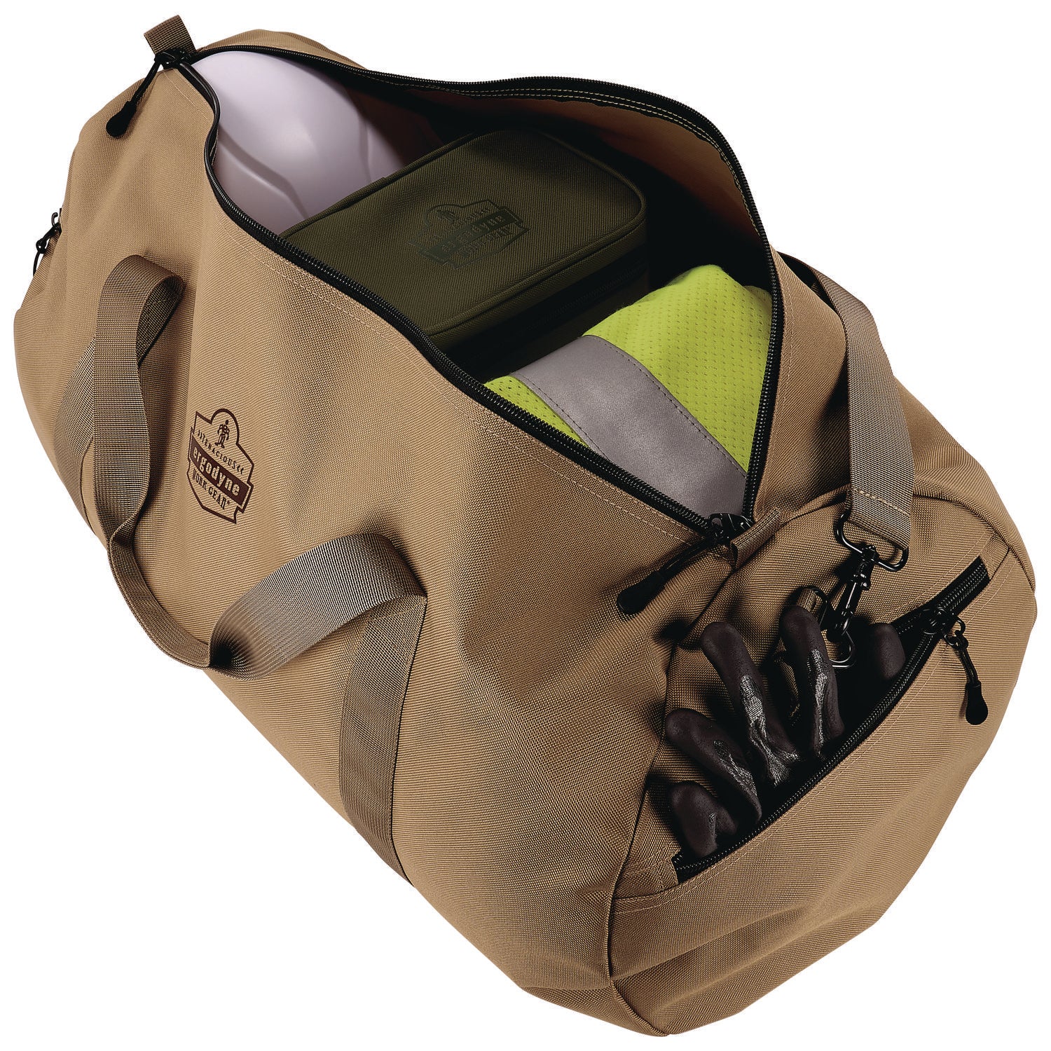ergodyne® Arsenal 5020P Gear Duffel Bag, 12 x 23 x 12, Khaki