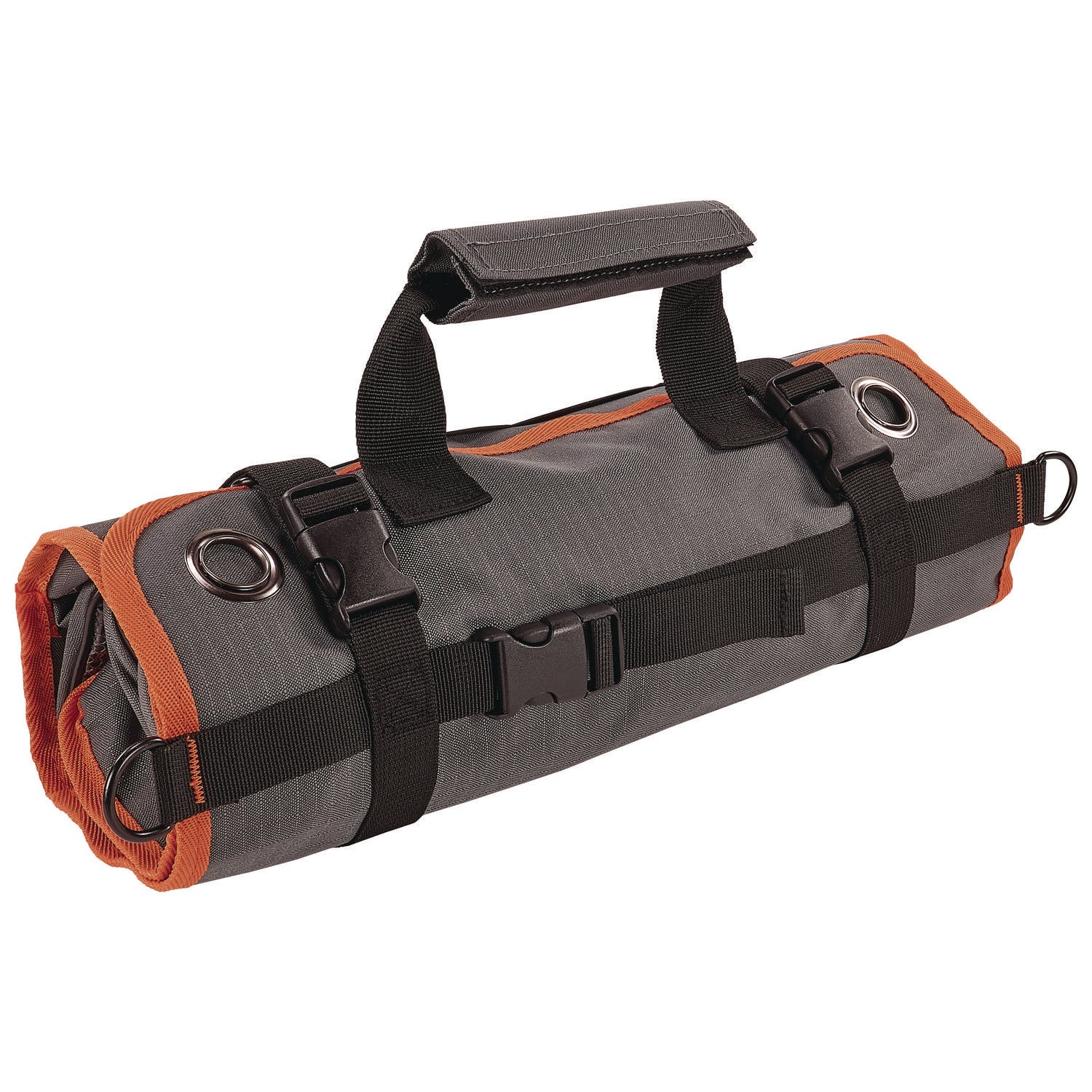 ergodyne® Arsenal 5874 Roll Up Tool Bag with Zipper Pockets, 5 Zippered Pockets, 7 Tool Slots, 1 x 27 x 16, Polyester, Gray