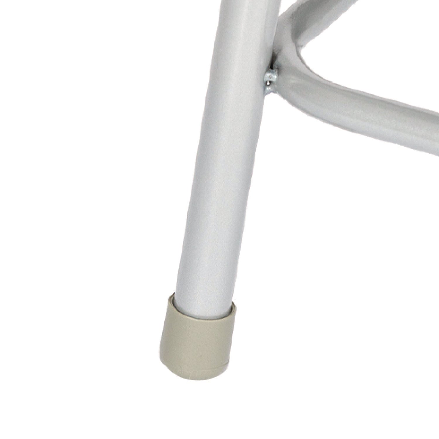 NPS® 6300 Series Heavy Duty Square Seat Steel Stool, Backless, Supports Up to 500 lb, 17.5" Seat Height, Brown Seat, Gray Base