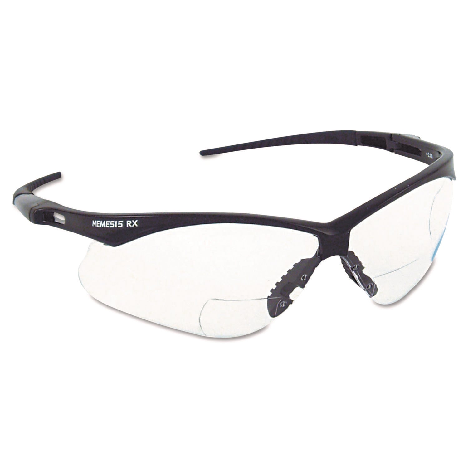 KleenGuard™ V60 Nemesis Rx Reader Safety Glasses, Black Frame, Smoke Lens, +2.0 Diopter Strength