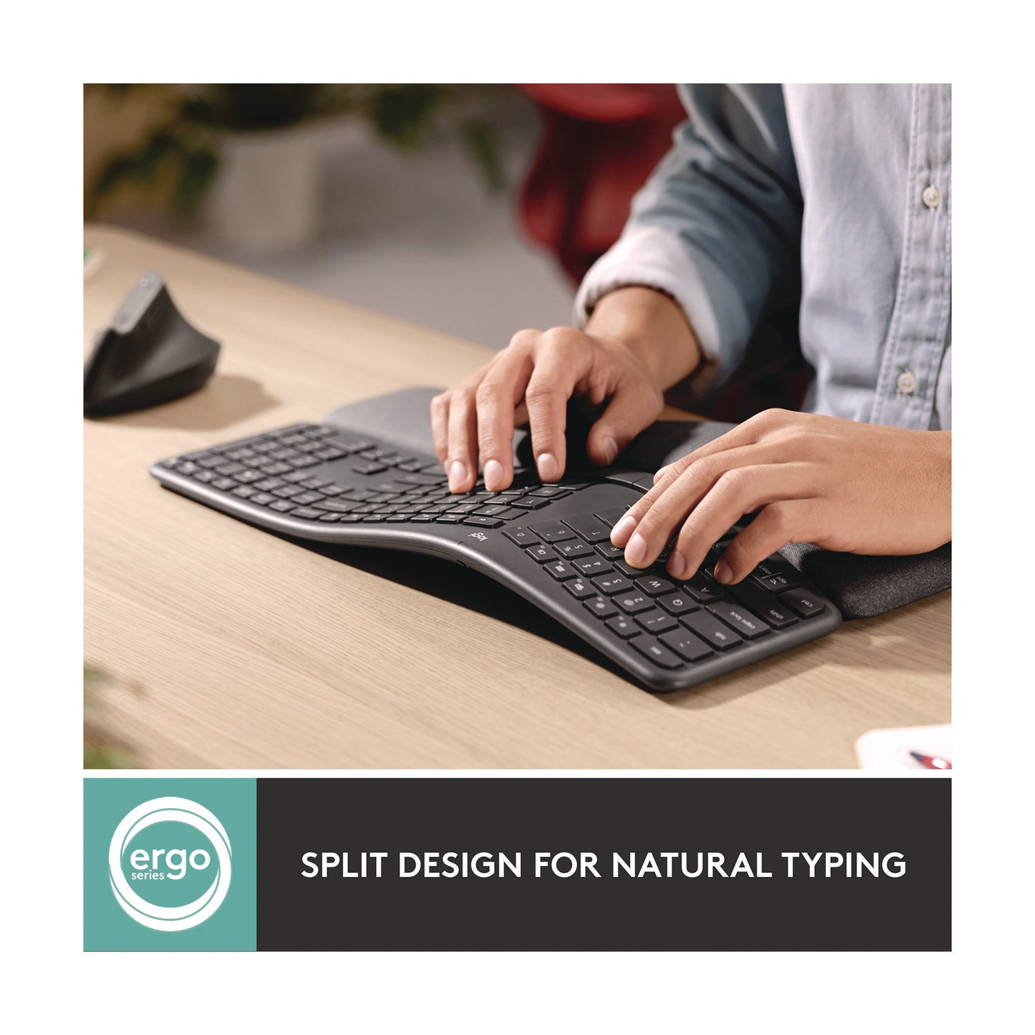 Logitech® ERGO K860 Wireless Keyboard, Graphite