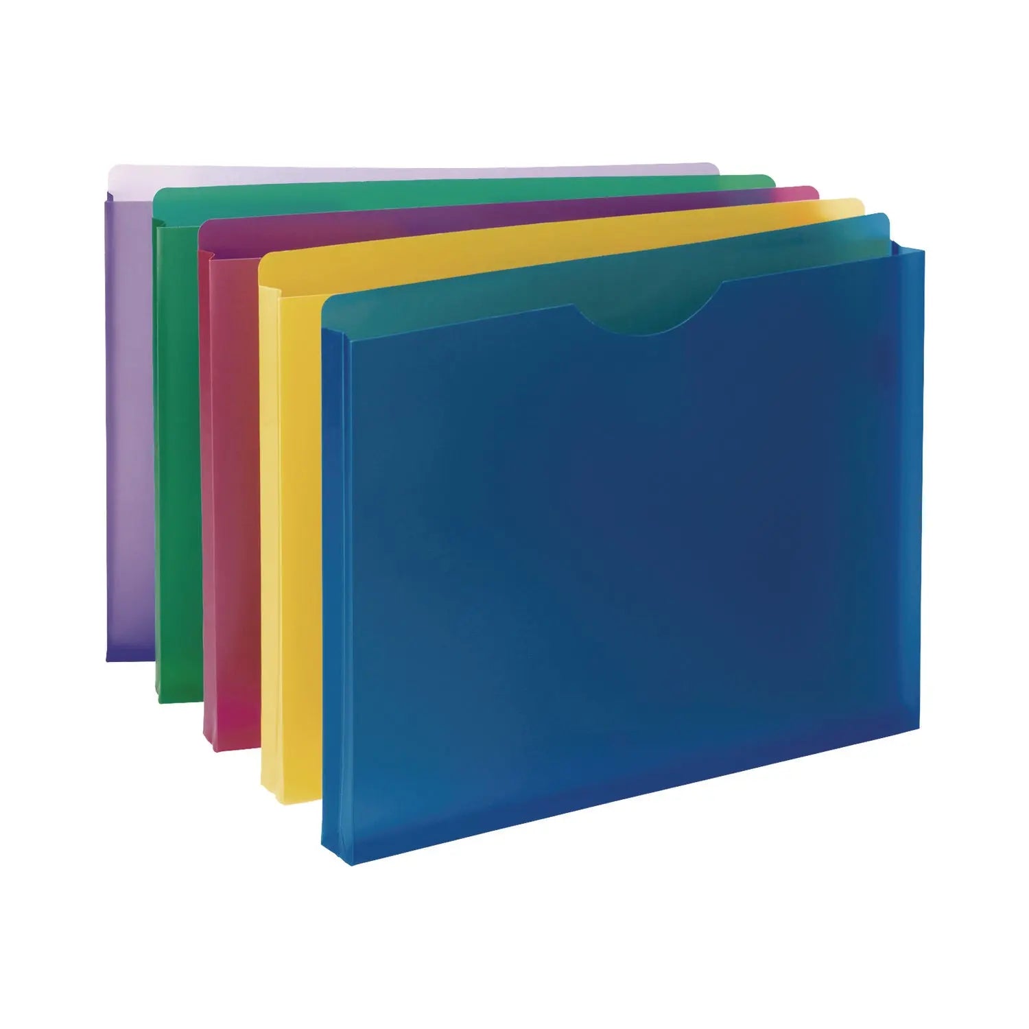 Smead Moisture-Resistant File Pockets, 1" Expansion, Letter Size, Assorted Colors, 10/Pack Smead Flipcost