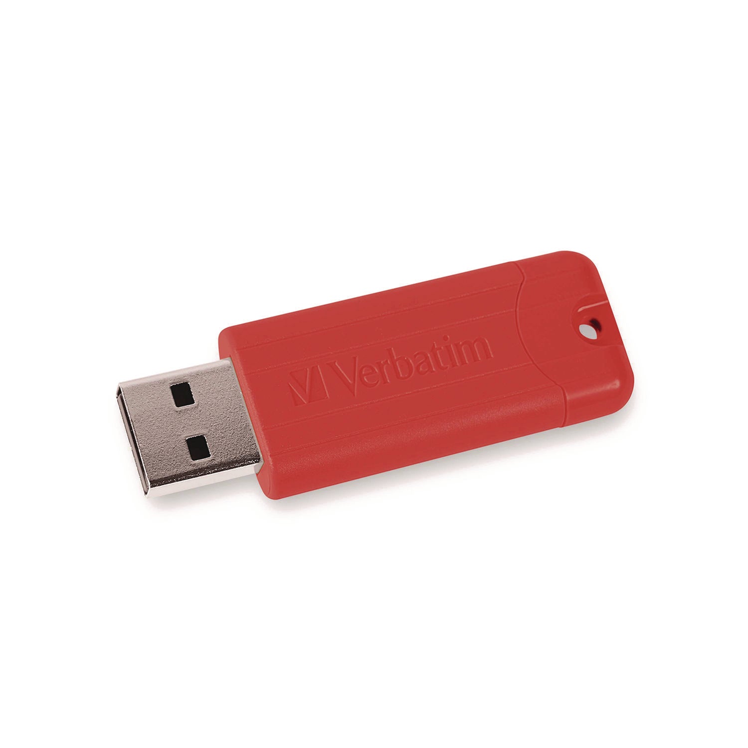 Verbatim® PinStripe USB 3.2 Flash Drive, 32 GB, Blue/Red, 2/Pack