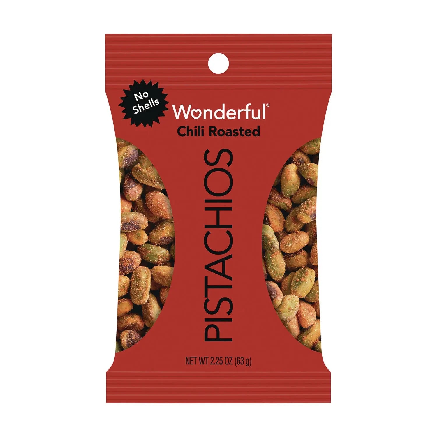 Wonderful® No Shells, Chili Roasted Pistachios, 2.25 oz Packet, 8 Packets/Box, 3 Boxes/Carton Wonderful® Flipcost