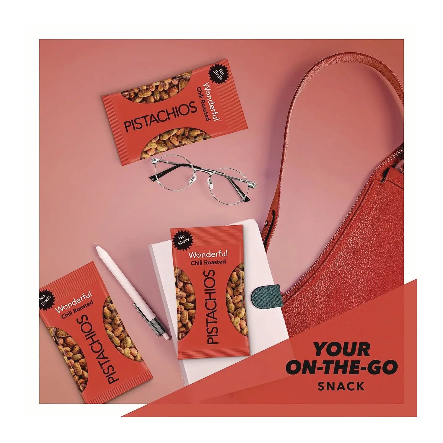 Wonderful® No Shells, Chili Roasted Pistachios, 2.25 oz Packet, 8 Packets/Box, 3 Boxes/Carton Wonderful® Flipcost