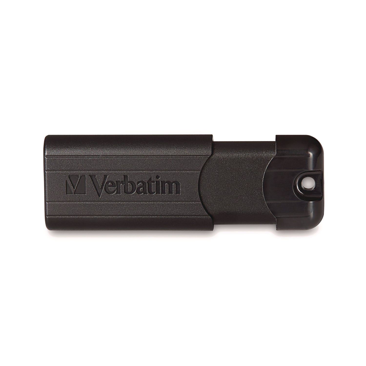 Verbatim® PinStripe USB 3.2 Flash Drive, 128 GB, Black