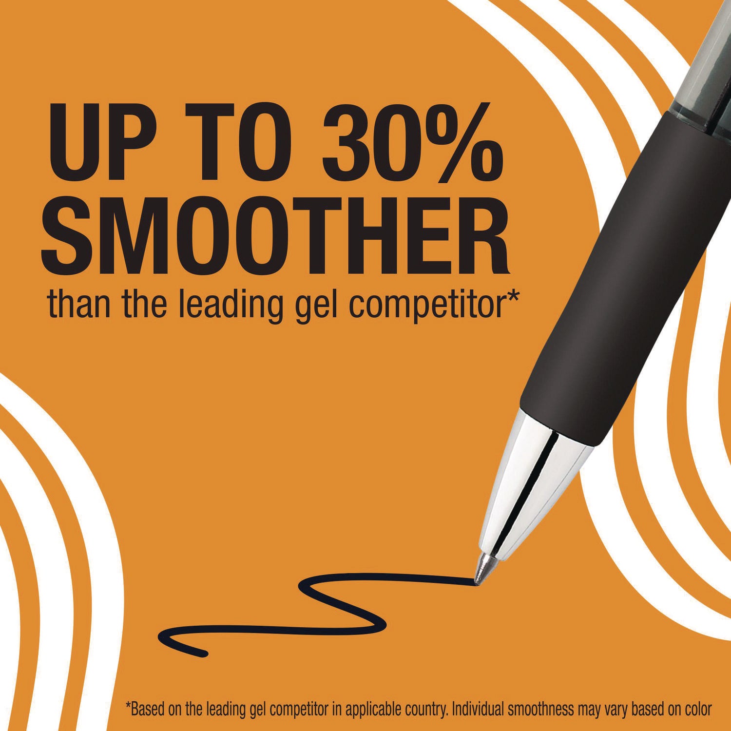 BIC® Gel-ocity Pro Gel Pen, Retractable, Medium 0.7 mm, Black Ink, Translucent Black/Black Barrel, 4/Pack