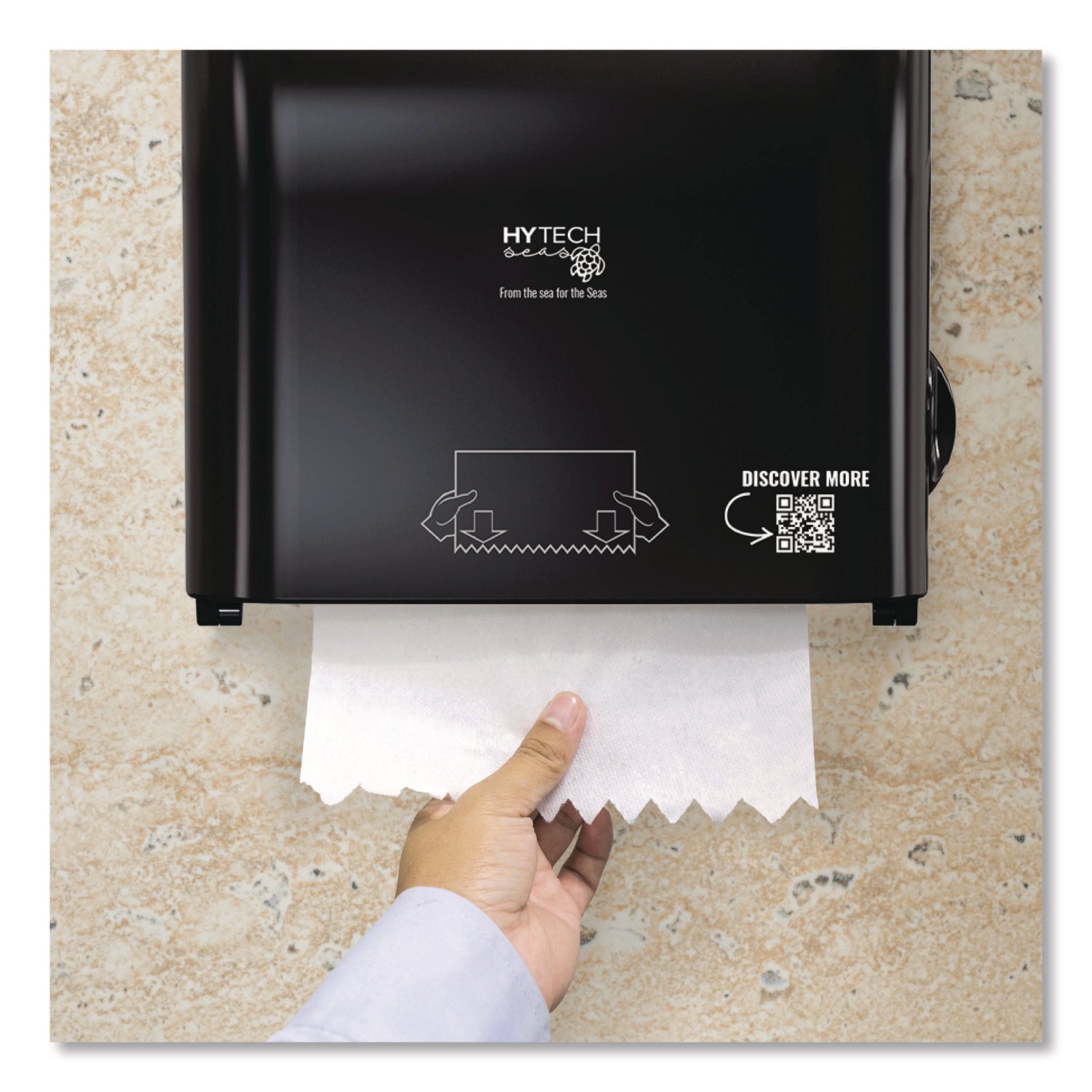 Papernet® Hy Tech Towel Dispenser, Manual, 12.4 x 9.3 x 16.5, Black
