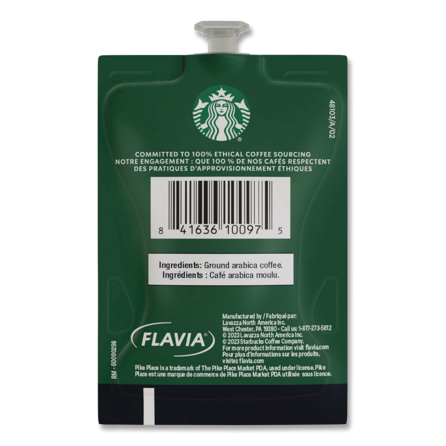 FLAVIA® Starbucks Pike Place Roast Coffee Freshpack, 38/Carton