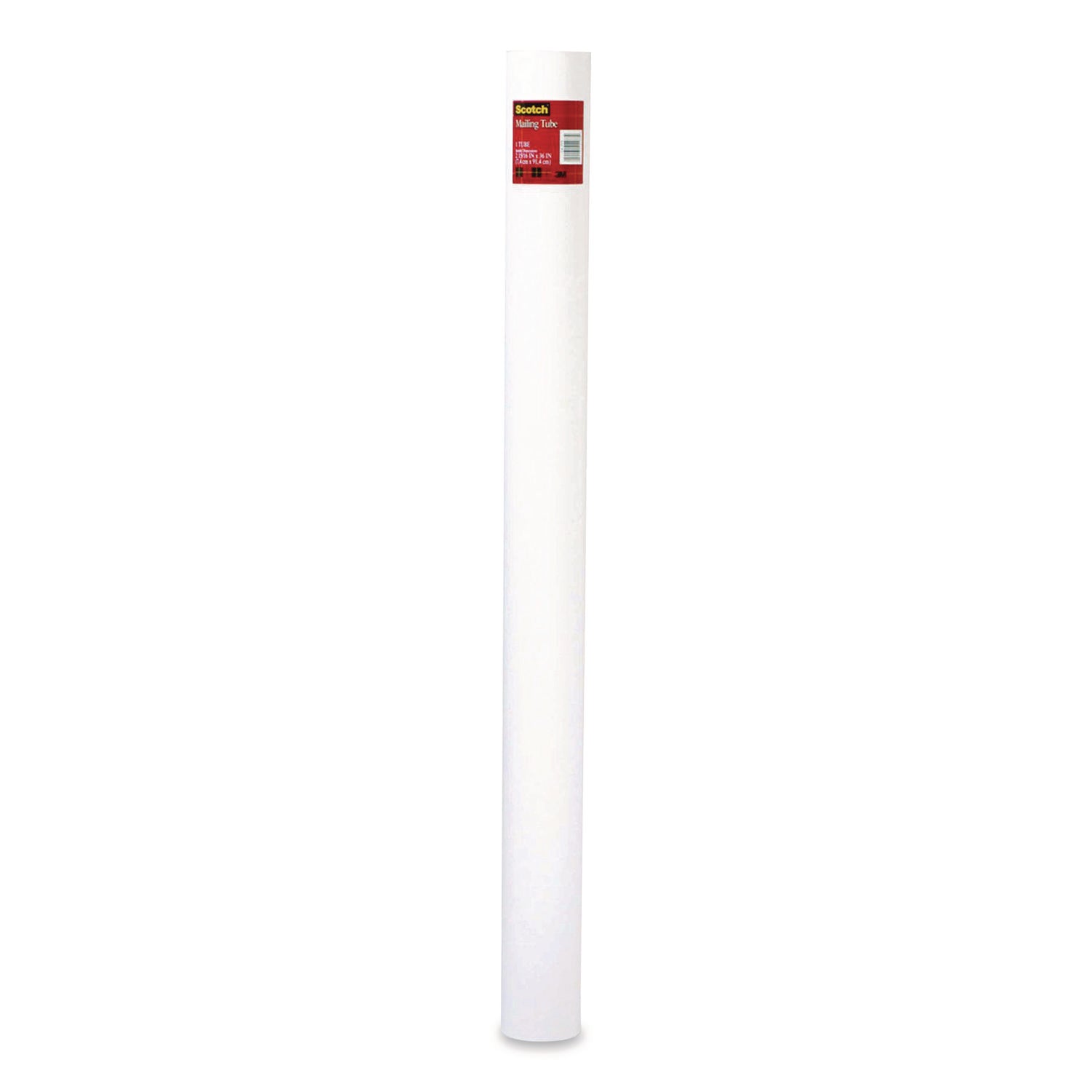 Scotch™ Mailing Tube, 48" Long, 4" Diameter, White, 12/Carton
