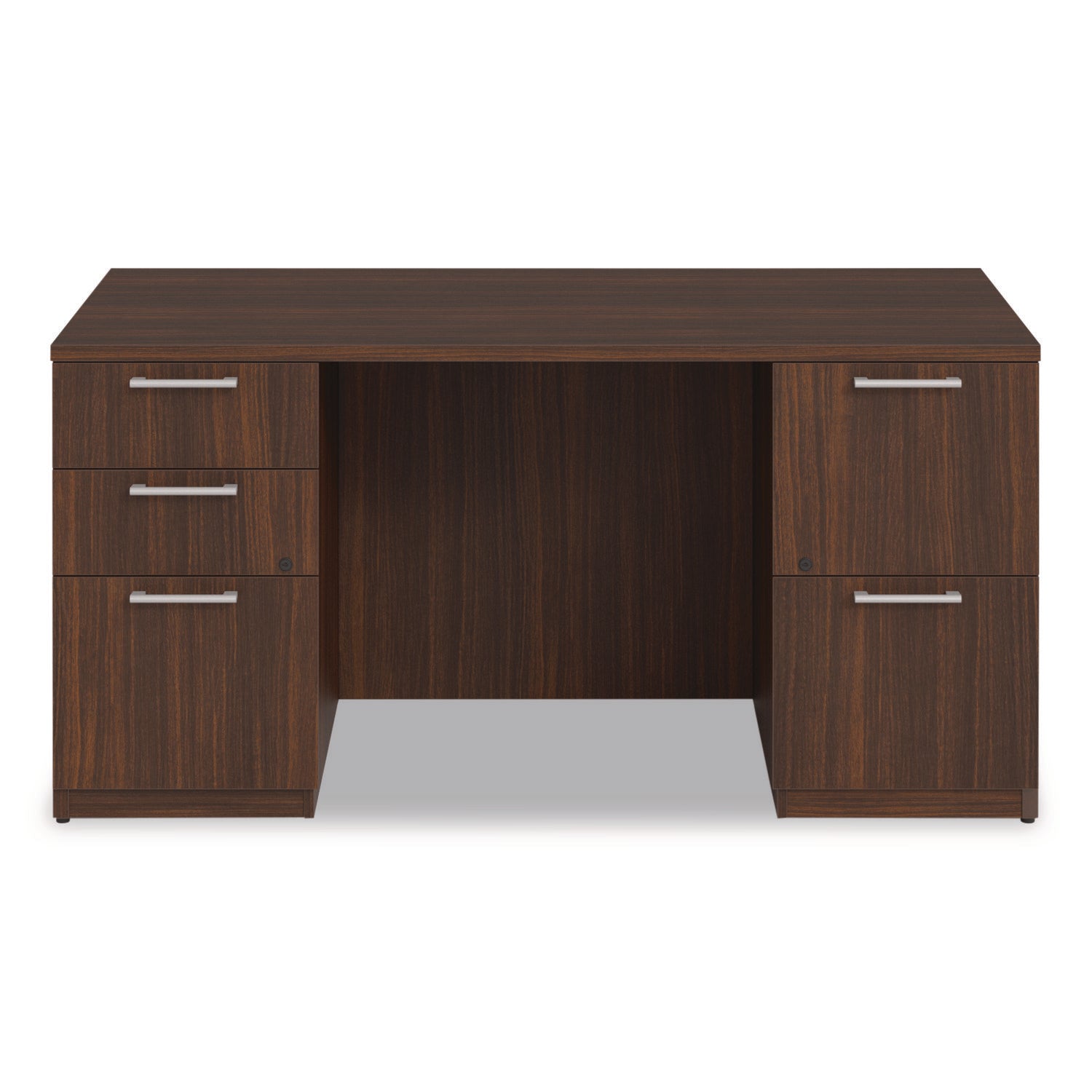 Alera® Alera Seville Series Double Pedestal Desk, 60" x 30" x 29", Mahogany
