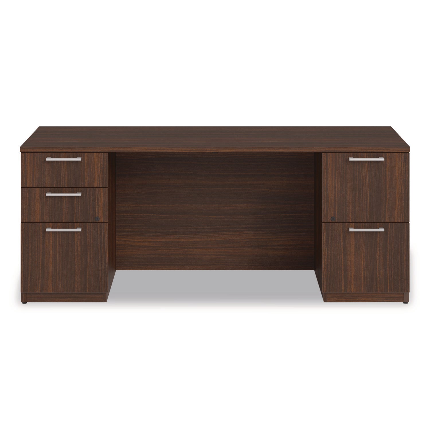 Alera® Alera Seville Series Double Pedestal Credenza, 72w x 24d x 29h, Mahogany