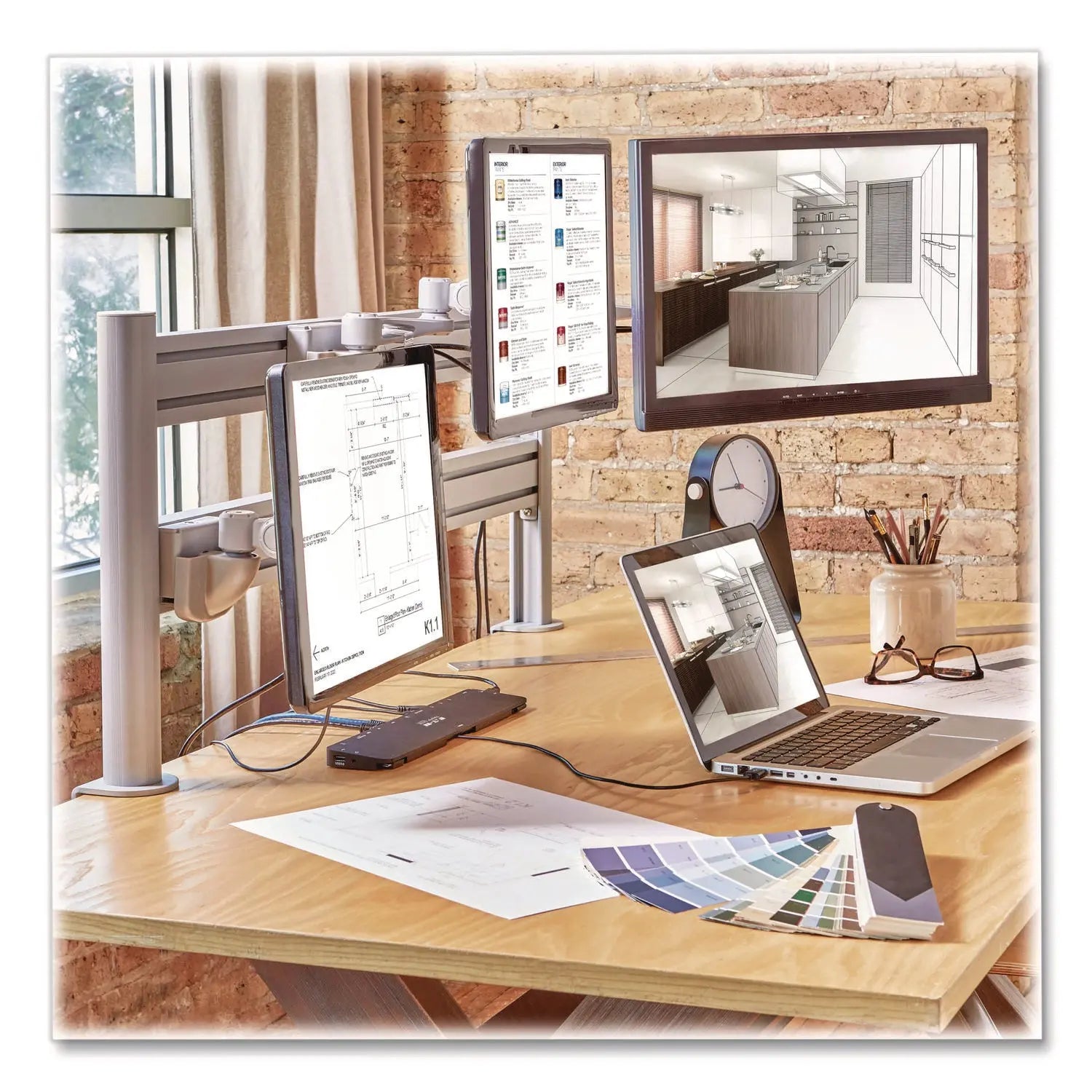 Tripp Lite by Eaton Monitor Mount for Slat Wall System for 32" TVs, 4.9w x 5.1d x 7.5h, Silver, Supports 22 lb Tripp Lite by Eaton Flipcost