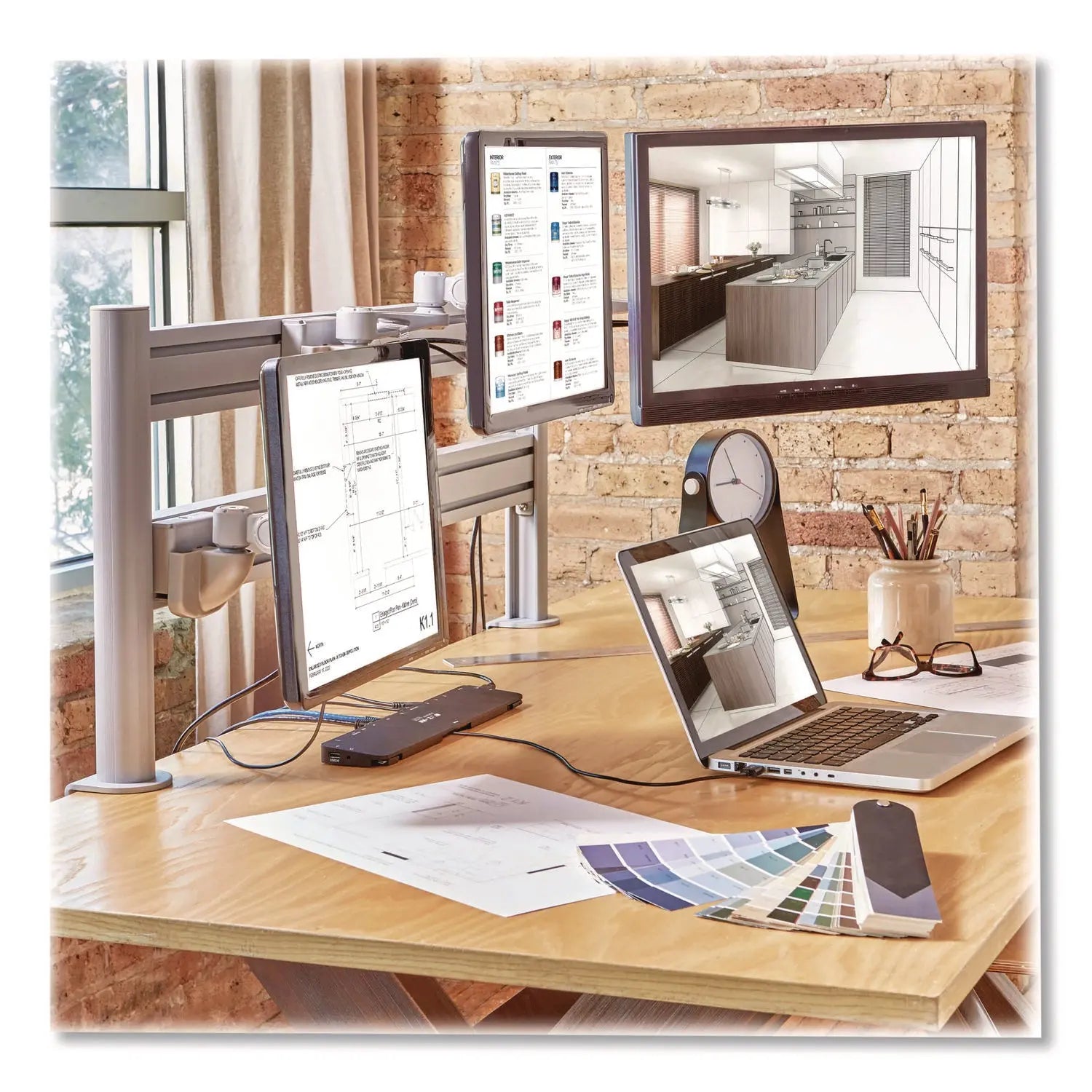 Tripp Lite by Eaton Slat Rail with Posts for Slat Wall System for 32" TVs, 8.1w x 5.7d x 5.51h, Silver, Supports 33 lb Tripp Lite by Eaton Flipcost