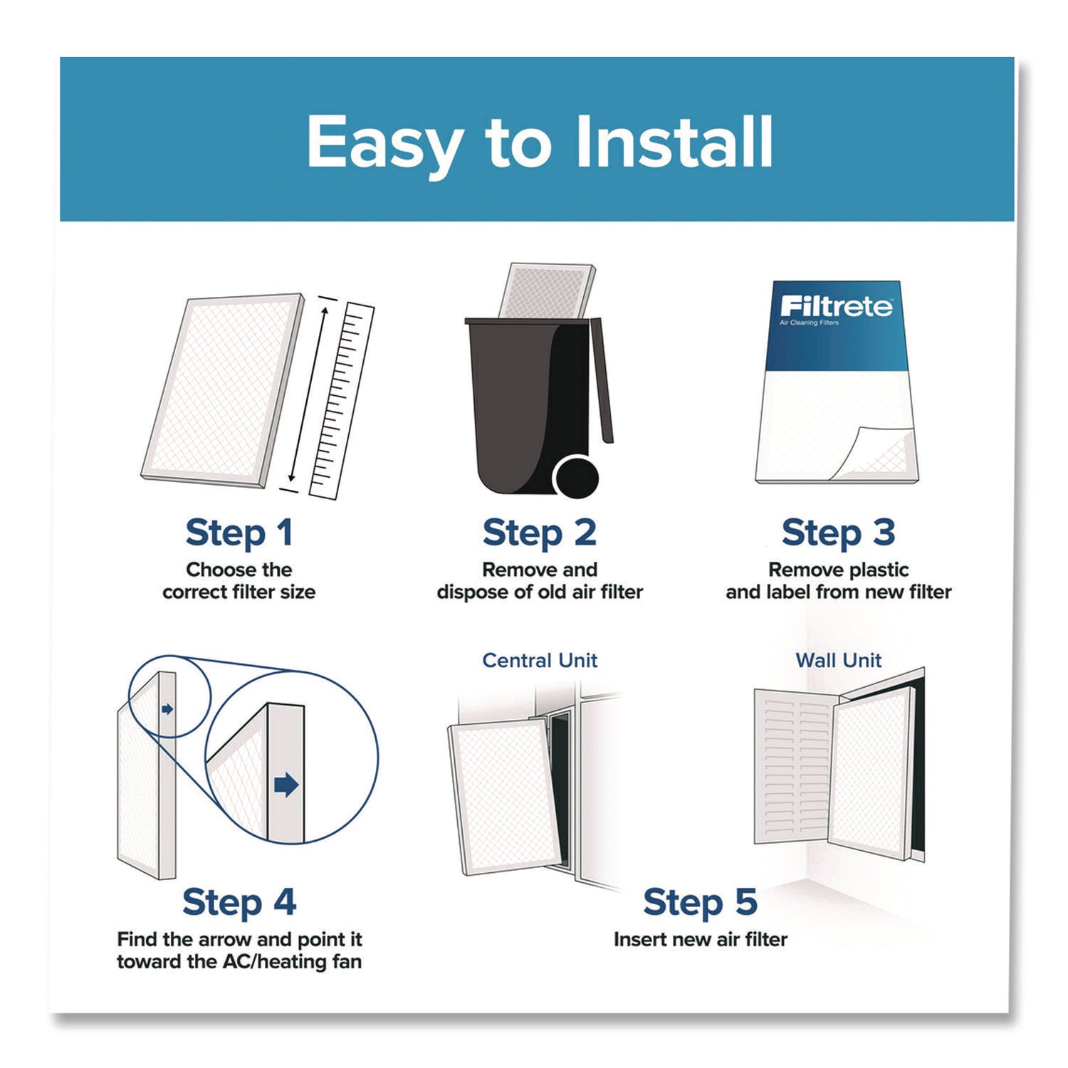 Filtrete™ High Performance Air Filter, 12 x 12, 4/Carton
